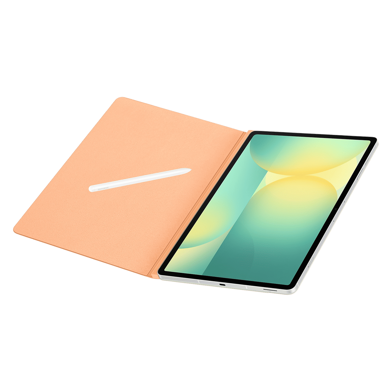 SAMSUNG EF-BX620POEG Polyurethane Flip Cover for Galaxy Tab S10 FE Plus (Magnetically Attachable, Orange)_3