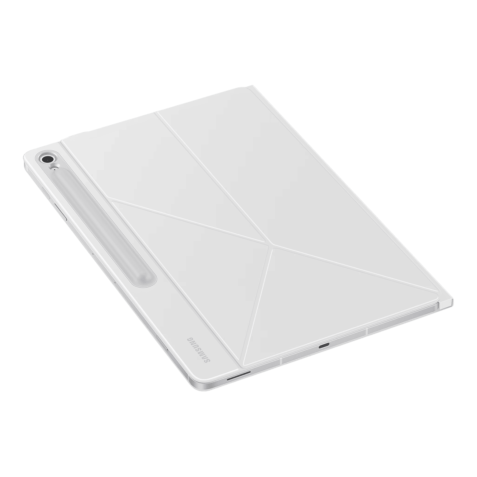 SAMSUNG EF-BX620PWEG Polyurethane Flip Cover for Galaxy Tab S10 FE Plus (Magnetically Attachable, White)_7