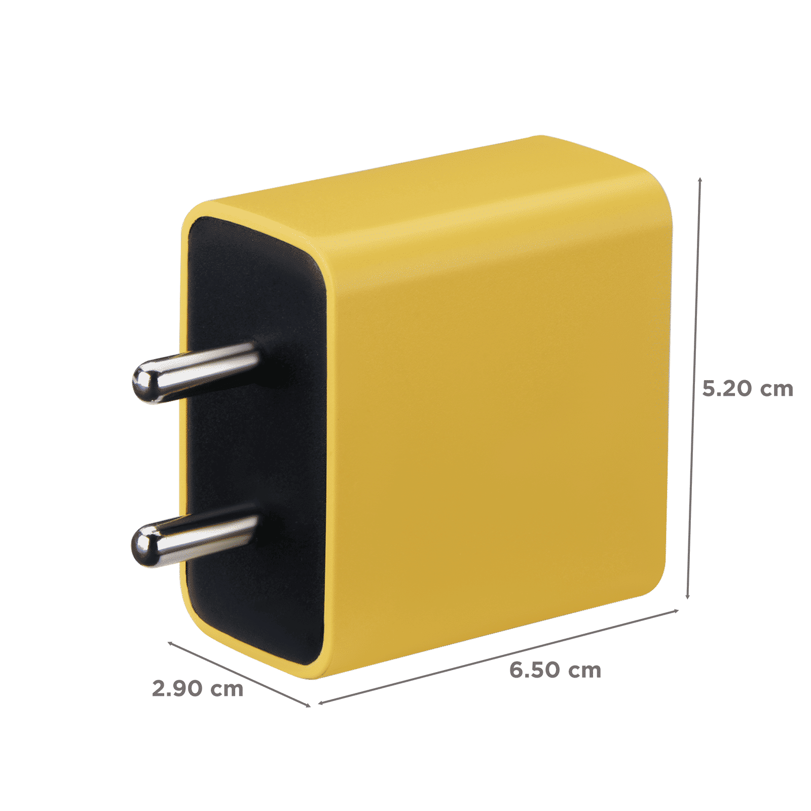 Croma 65W Type A & Type C 3-Port GaN Charger (Type C to Type C, Multi Layer Protection, Yellow)_3