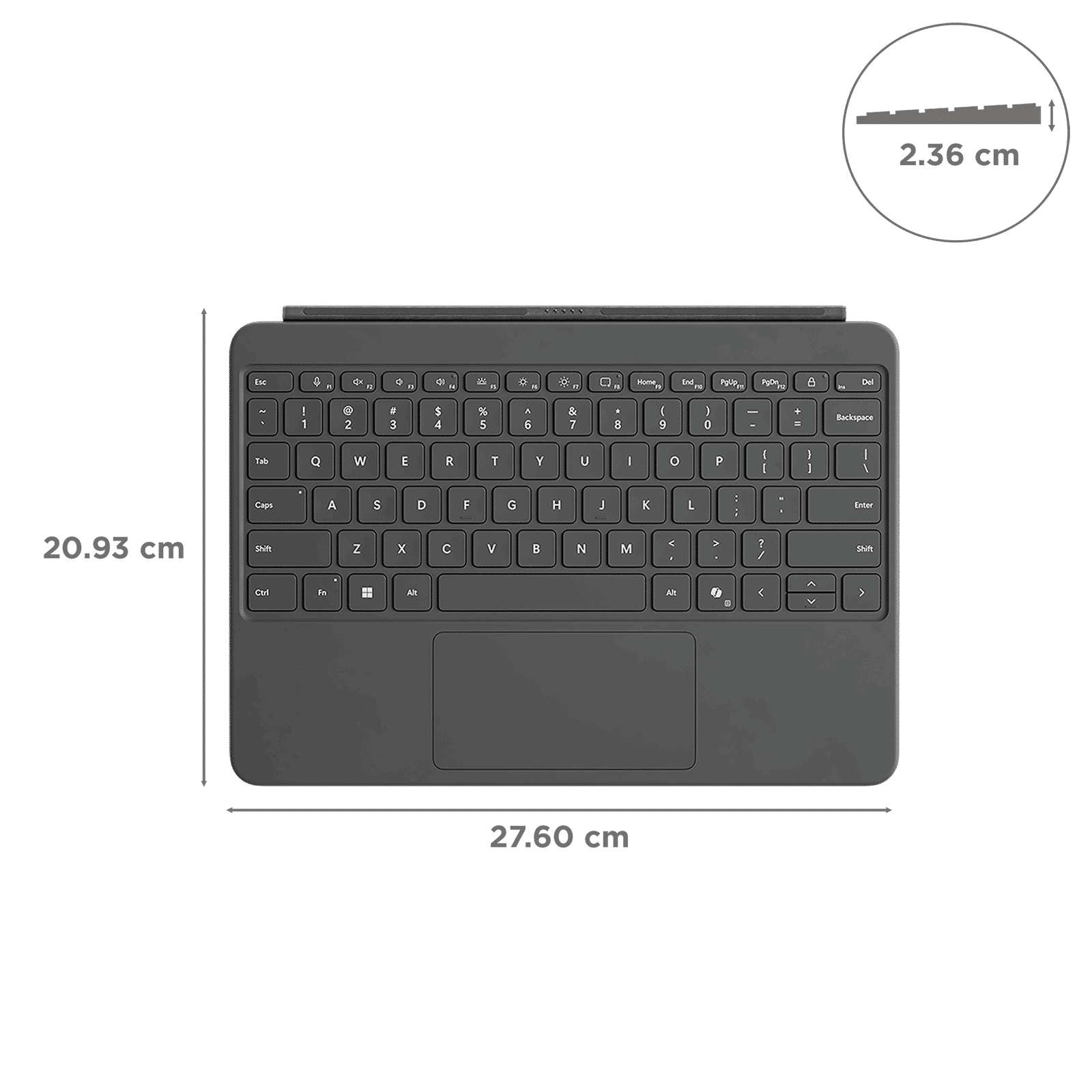 Microsoft Detachable Magnetic Keyboard for Surface Pro 12 Inch with Pen (Compact, Slate)_2