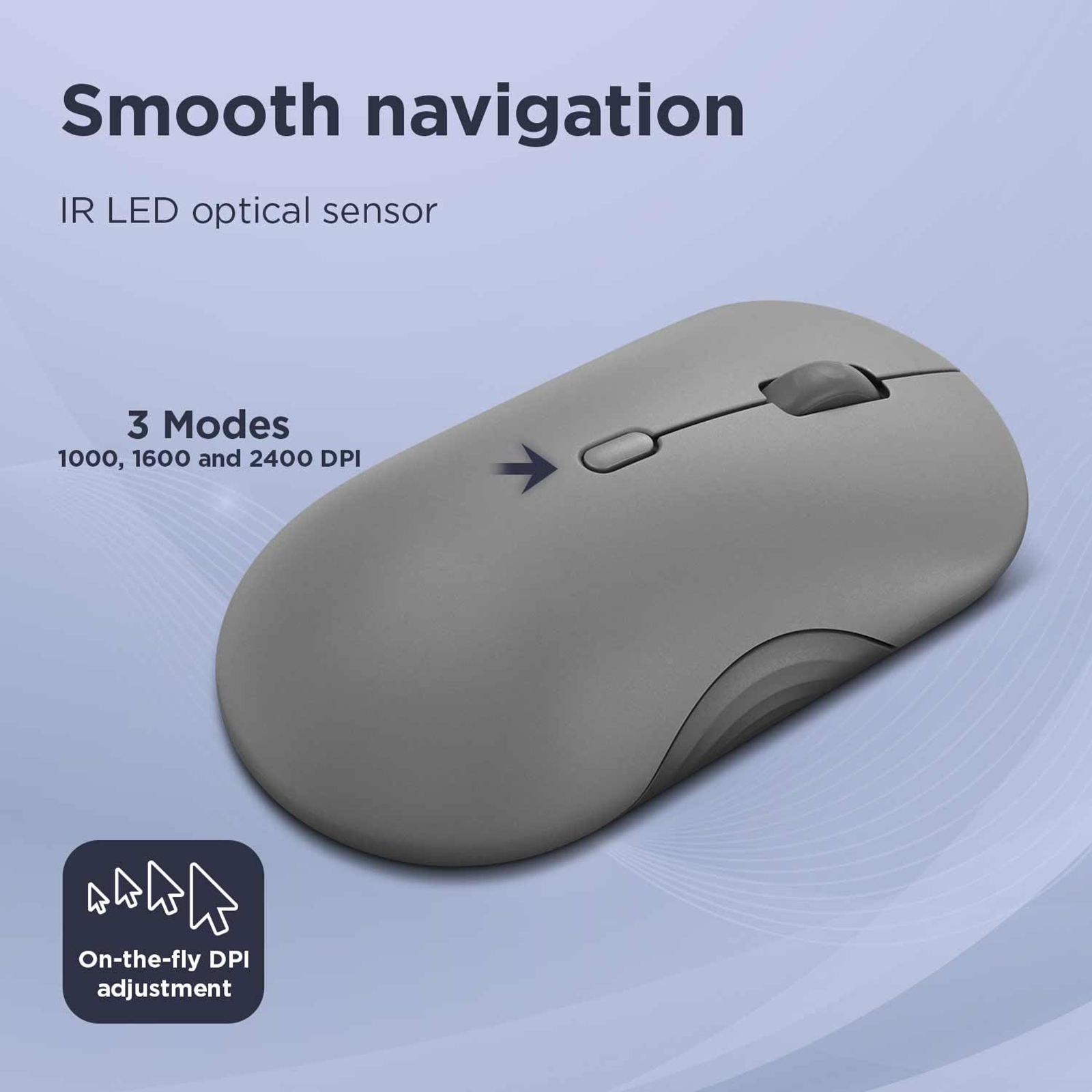 Lenovo 350 Silent Bluetooth 5.3 Wireless Optical Performance Mouse with Customizable Buttons (2400 DPI Adjustable, Full-size Ambidextrous Ergonomic, Luna Grey)_12