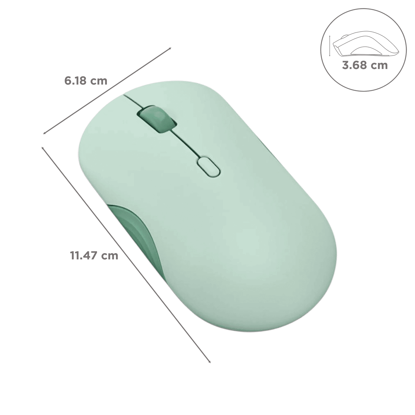 Lenovo 350 Silent Bluetooth 5.3 Wireless Optical Performance Mouse with Customizable Buttons (2400 DPI Adjustable, Full-size Ambidextrous Ergonomic, Breeze Moss)_3