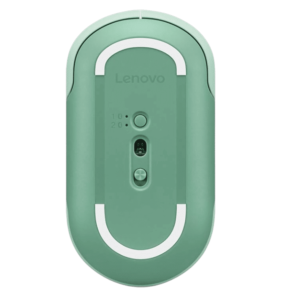 Lenovo 350 Silent Bluetooth 5.3 Wireless Optical Performance Mouse with Customizable Buttons (2400 DPI Adjustable, Full-size Ambidextrous Ergonomic, Breeze Moss)_4