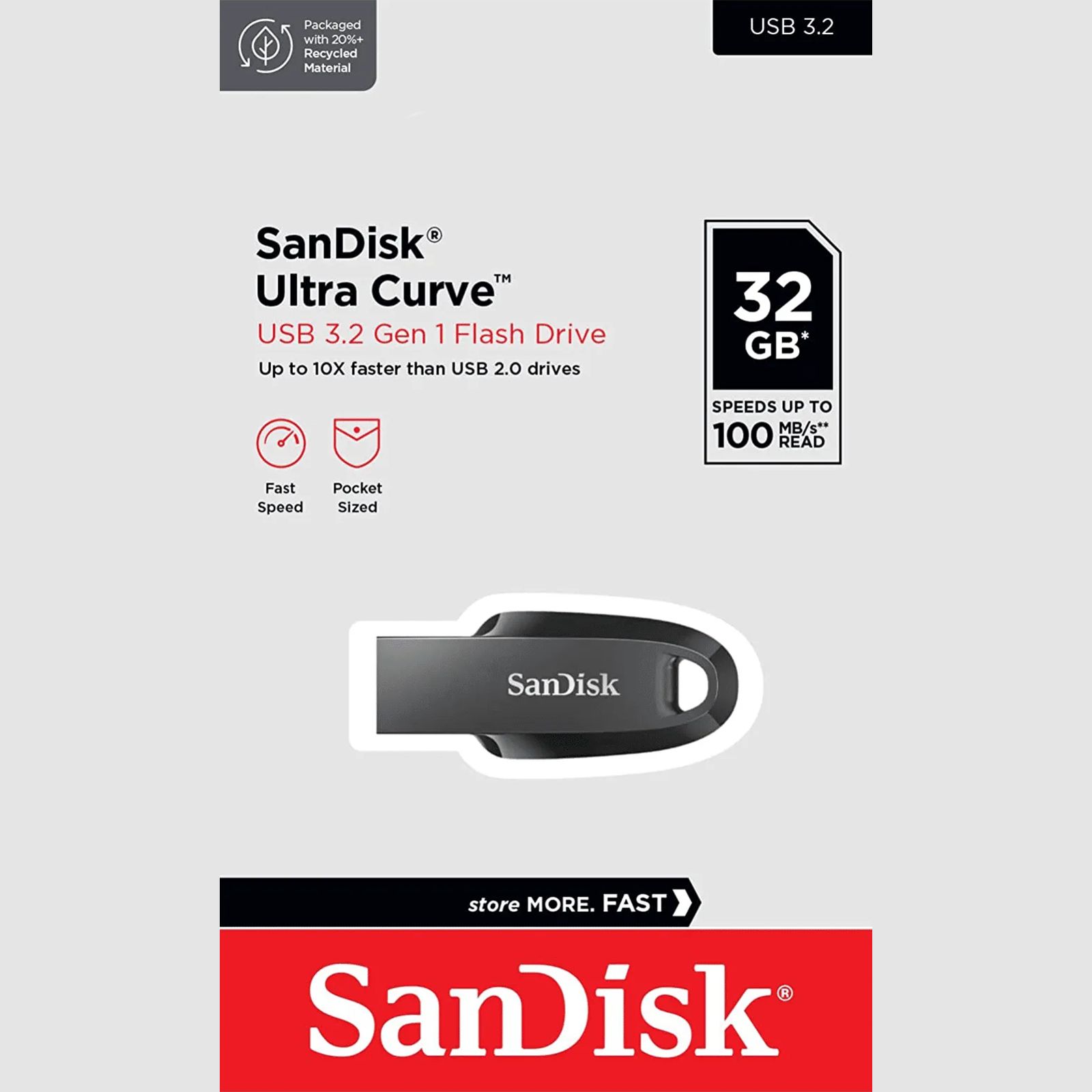 SanDisk Ultra Curve 64GB USB (3.2) Pen Drive (Compact Design, Black )_6