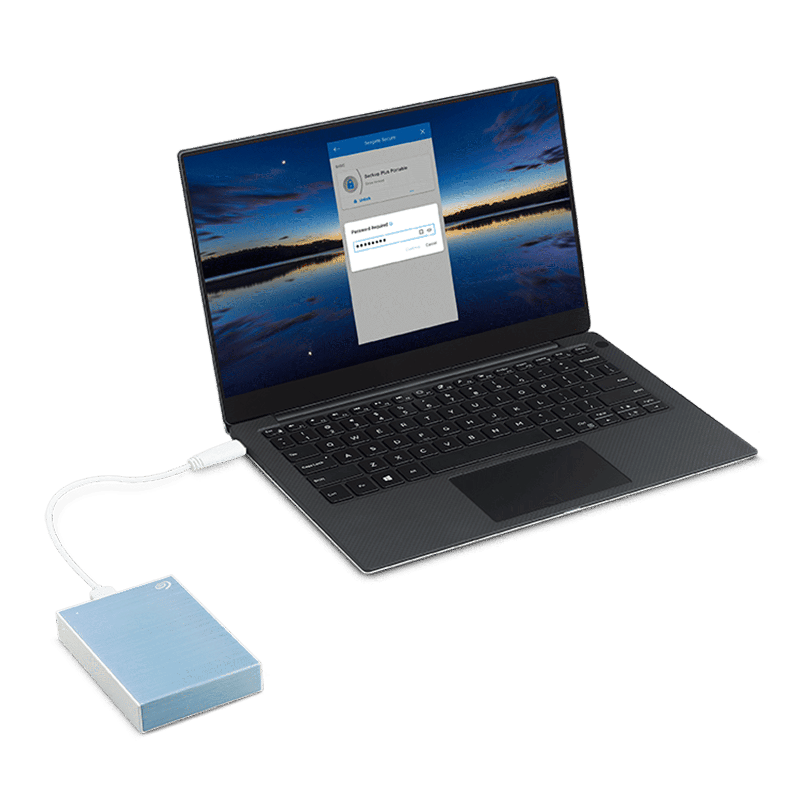 Seagate One Touch 4TB Micro USB Type-B Portable Hard Disk Drive (Password Protected, Light Blue)_8