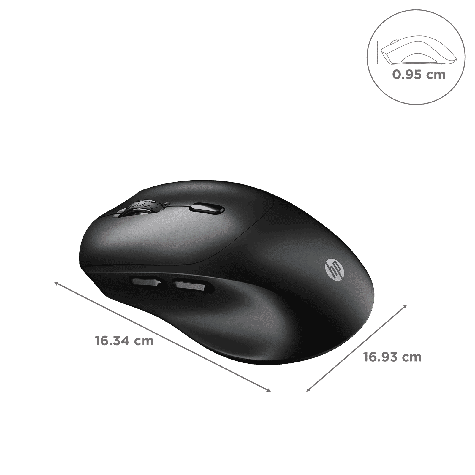 HP M310 Bluetooth 5.3 & 2.4GHz Wireless Optical Mouse (3200 DPI Adjustable, Ambidextrous Design, Black)_3