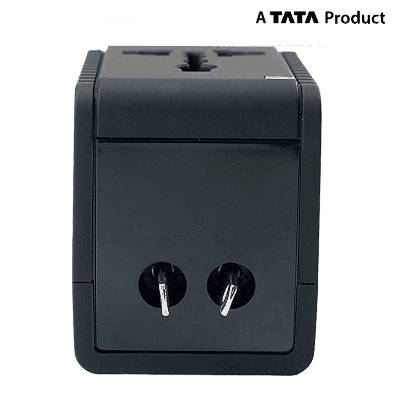 Croma 4 Plugs Universal Travel Adapter (Dual USB Port, CREP0144, Black)_5