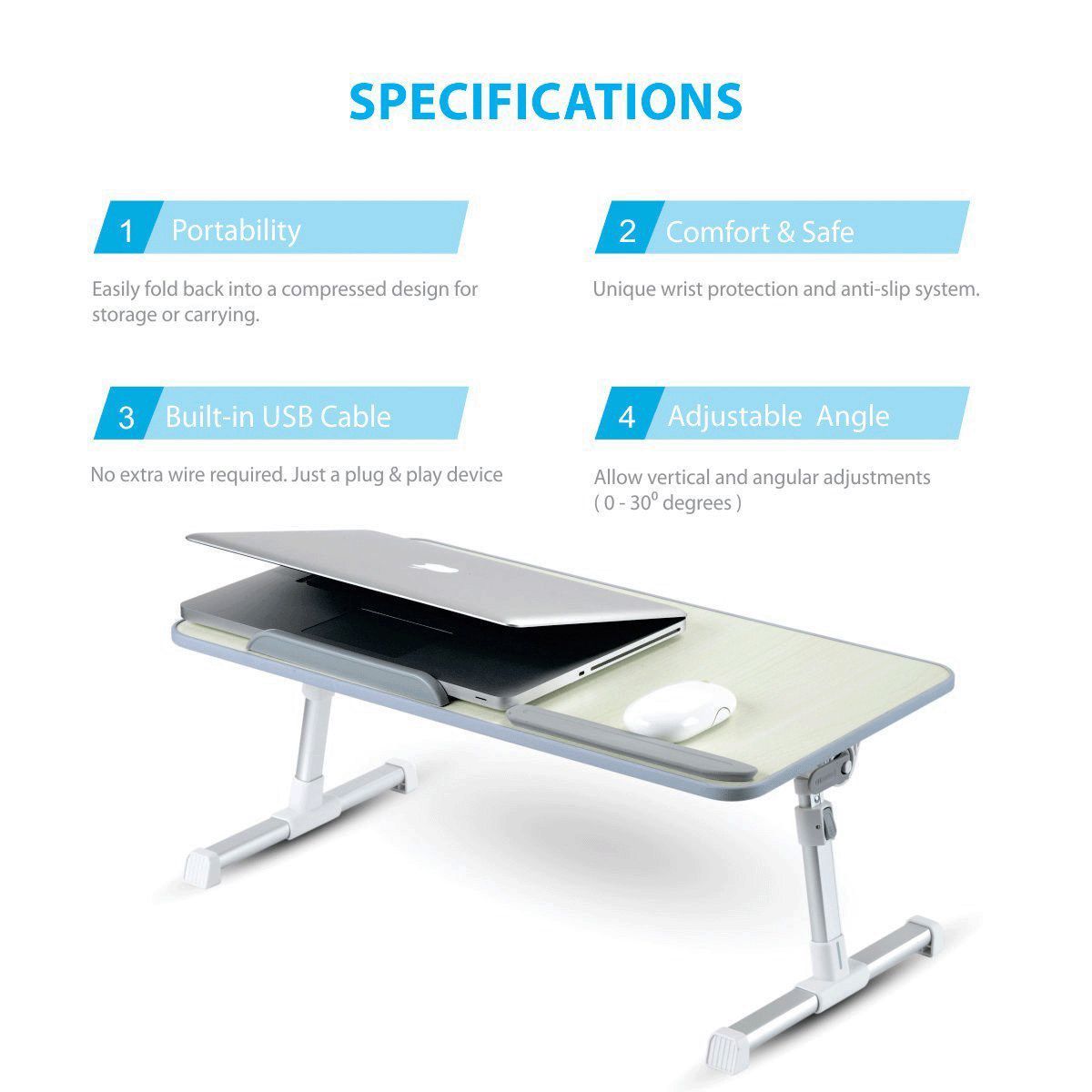 PORTRONICS My Buddy + Portable Laptop Stand (Cooling Fan, POR-704, Grey) PORTRONICS My Buddy + Portable Laptop Stand (Cooling Fan, POR-704, Grey)_5