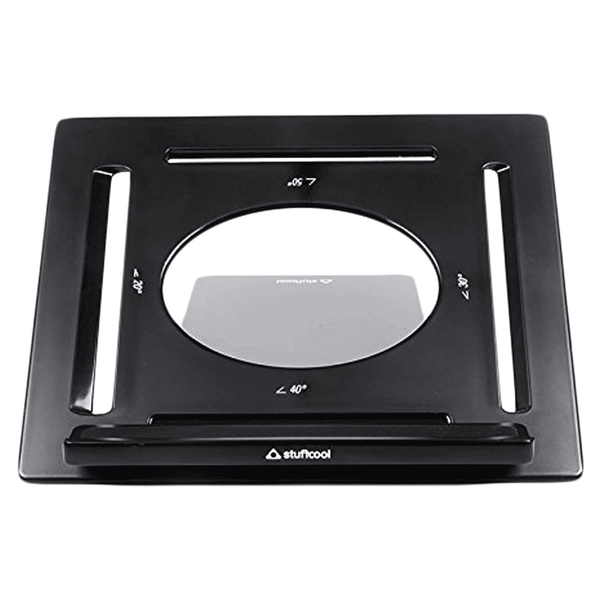 stuffcool Riser Adjustable Portable Stand for Laptop and Tablet (Super Simple Interlocking Design, RSLTSTD-BLK, Black)_1