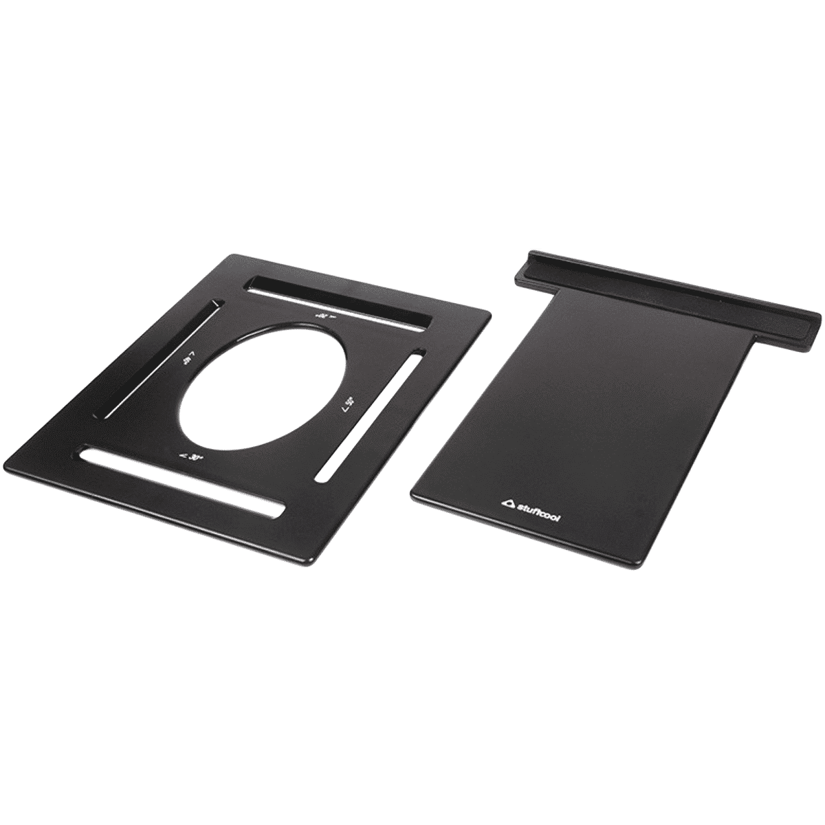 stuffcool Riser Adjustable Portable Stand for Laptop and Tablet (Super Simple Interlocking Design, RSLTSTD-BLK, Black)_3