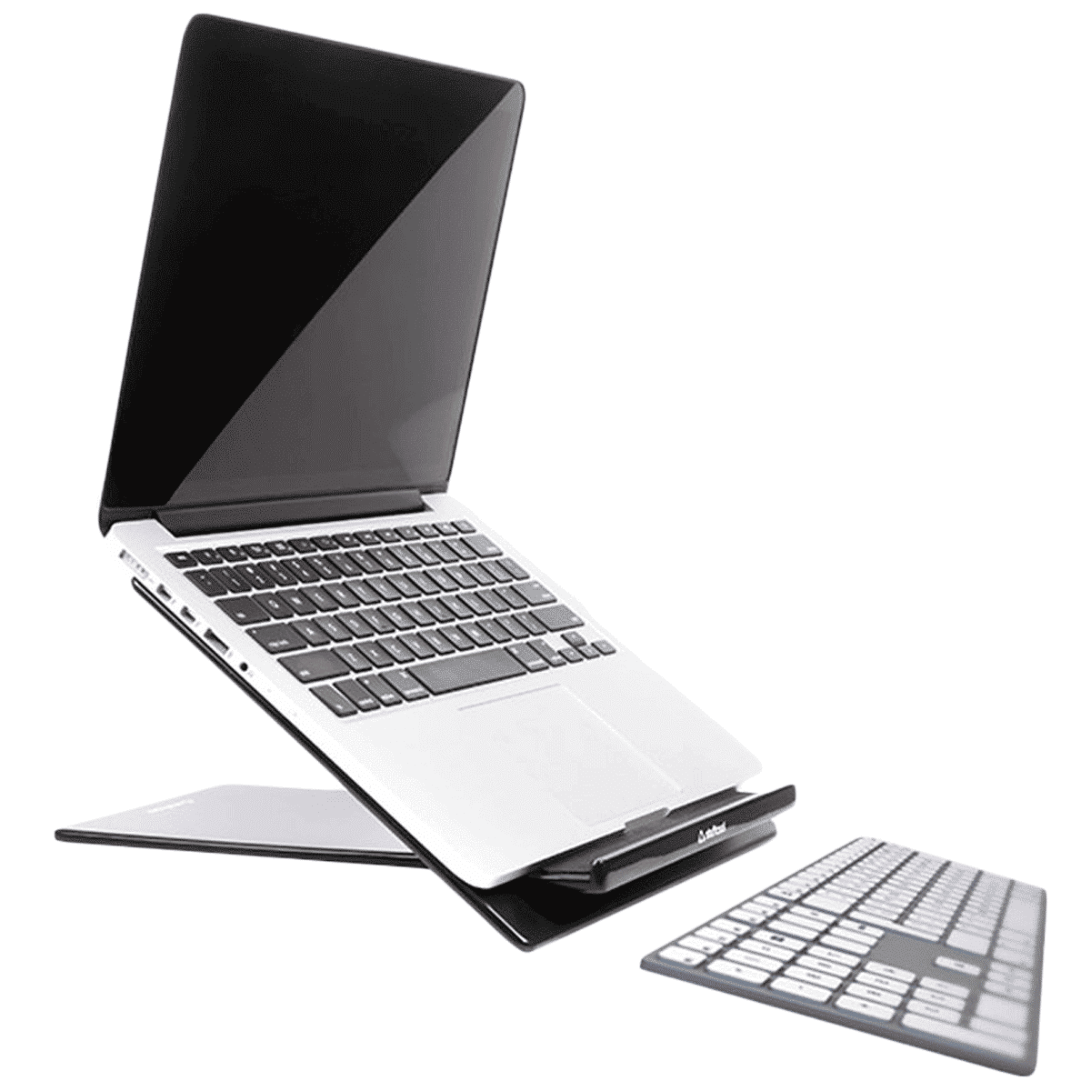 stuffcool Riser Adjustable Portable Stand for Laptop and Tablet (Super Simple Interlocking Design, RSLTSTD-BLK, Black)_6