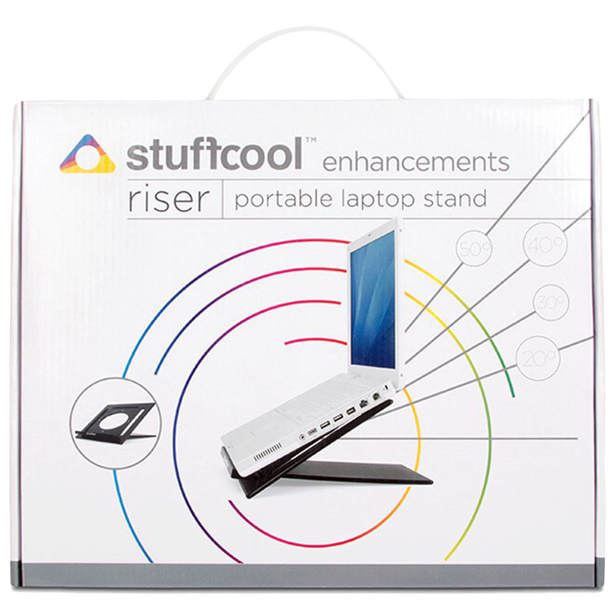 stuffcool Riser Adjustable Portable Stand for Laptop and Tablet (Super Simple Interlocking Design, RSLTSTD-BLK, Black)_8