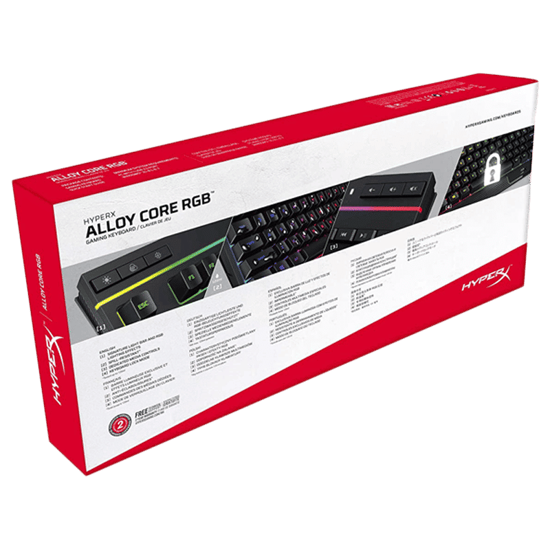 HyperX Alloy Core RGB Membrane Gaming Keyboard (HX-KB5ME2-US, Black) HyperX Alloy Core RGB Membrane Gaming Keyboard (HX-KB5ME2-US, Black)_9