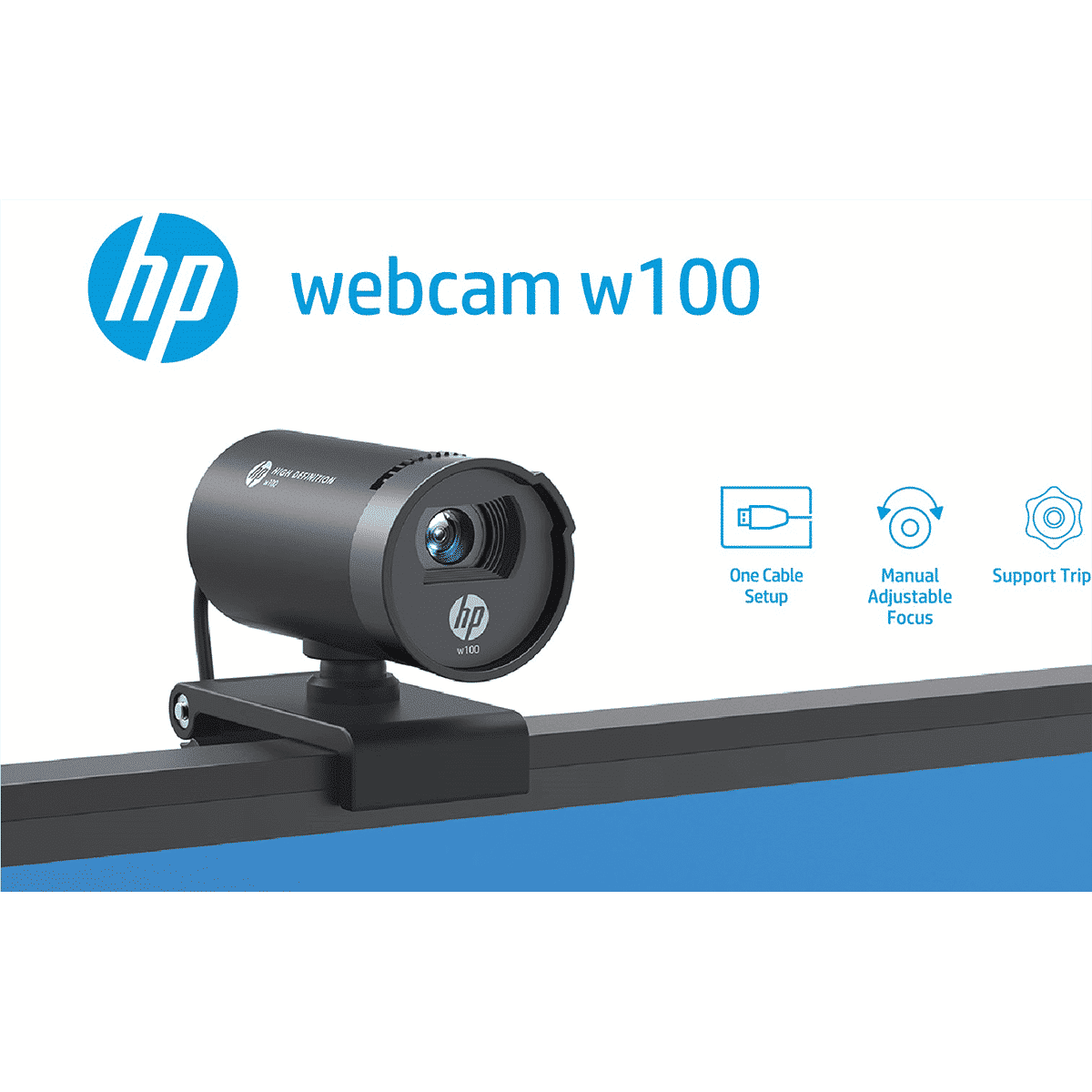 HP w100 Webcam For Desktop (480p Resolution, 1W4W4AA, Black) HP w100 Webcam For Desktop (480p Resolution, 1W4W4AA, Black)_6
