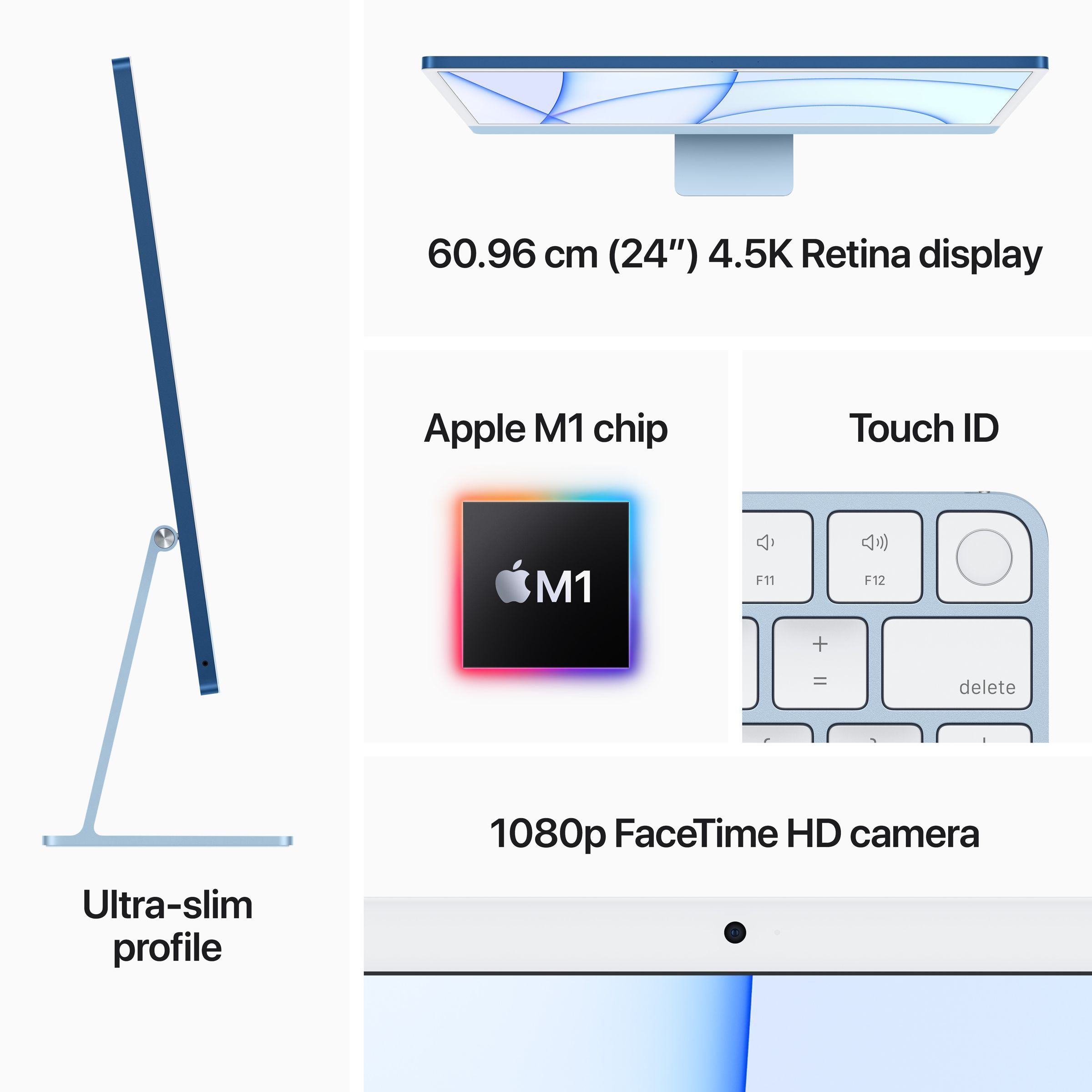 Apple iMac 24 Inch 4.5K Retina Display 2021 (M1 Chip, 8GB, 512GB, Apple, macOS Ventura, Blue)_7