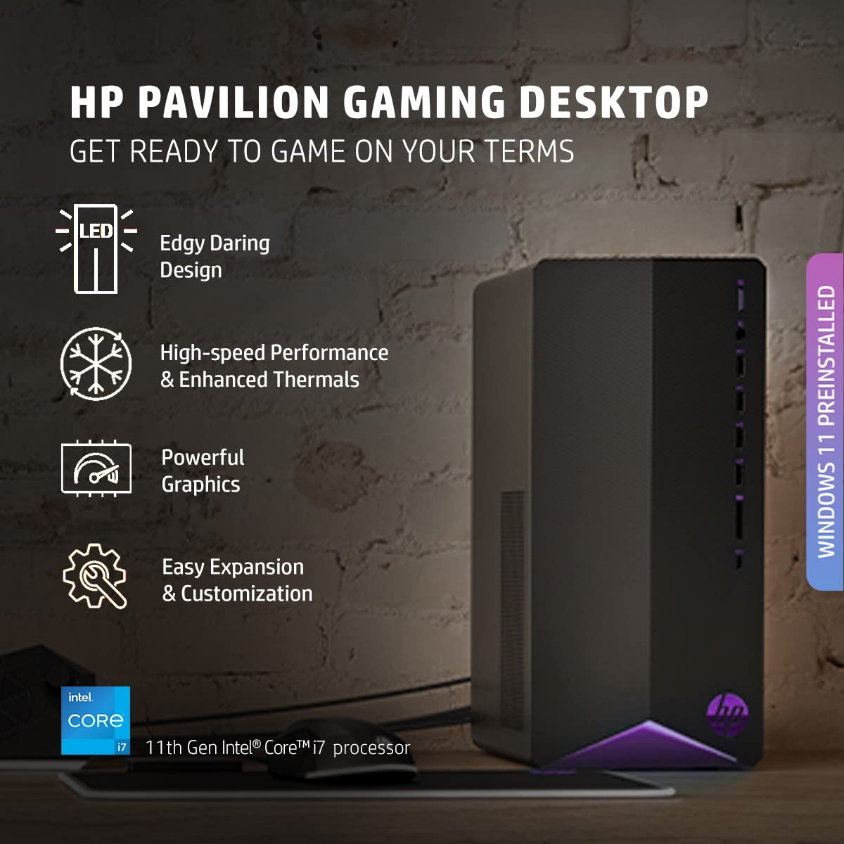 HP Pavilion TG01-2005in Core i7 Tower PC (16GB, 1TB SSD, NVIDIA GeForce RTX 3060 Ti, Windows 11 Home, Black)_7