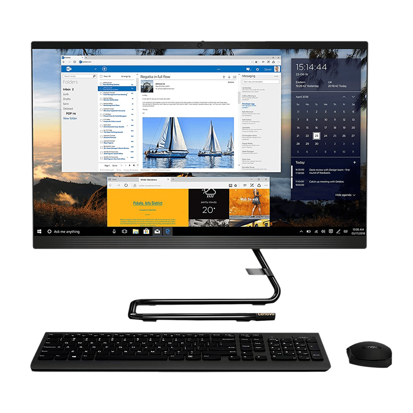 Lenovo Ideacentre A340-24IWL (F0E800Y7IN) Core i3 10th Gen Windows 11 Home All-in-One Desktop (8GB RAM, 512GB SSD, Intel UHD Graphics, MS Office, 23.8 inches, Business Black) Lenovo Ideacentre A340-24IWL (F0E800Y7IN) Core i3 10th Gen Windows 11 Home All-in-One Desktop (8GB RAM, 512GB SSD, Intel UHD Graphics, MS Office, 23.8 inches, Business Black)_1