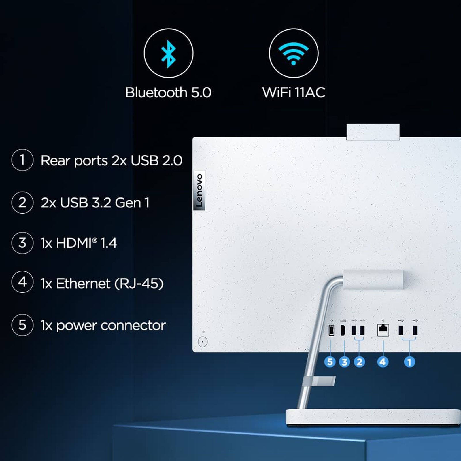 Lenovo IdeaCentre AIO 3 23.8 Inch Full HD IPS Display AMD Ryzen 5 Windows 11 Home Desktop (8GB, 512GB SSD, AMD Radeon)_9