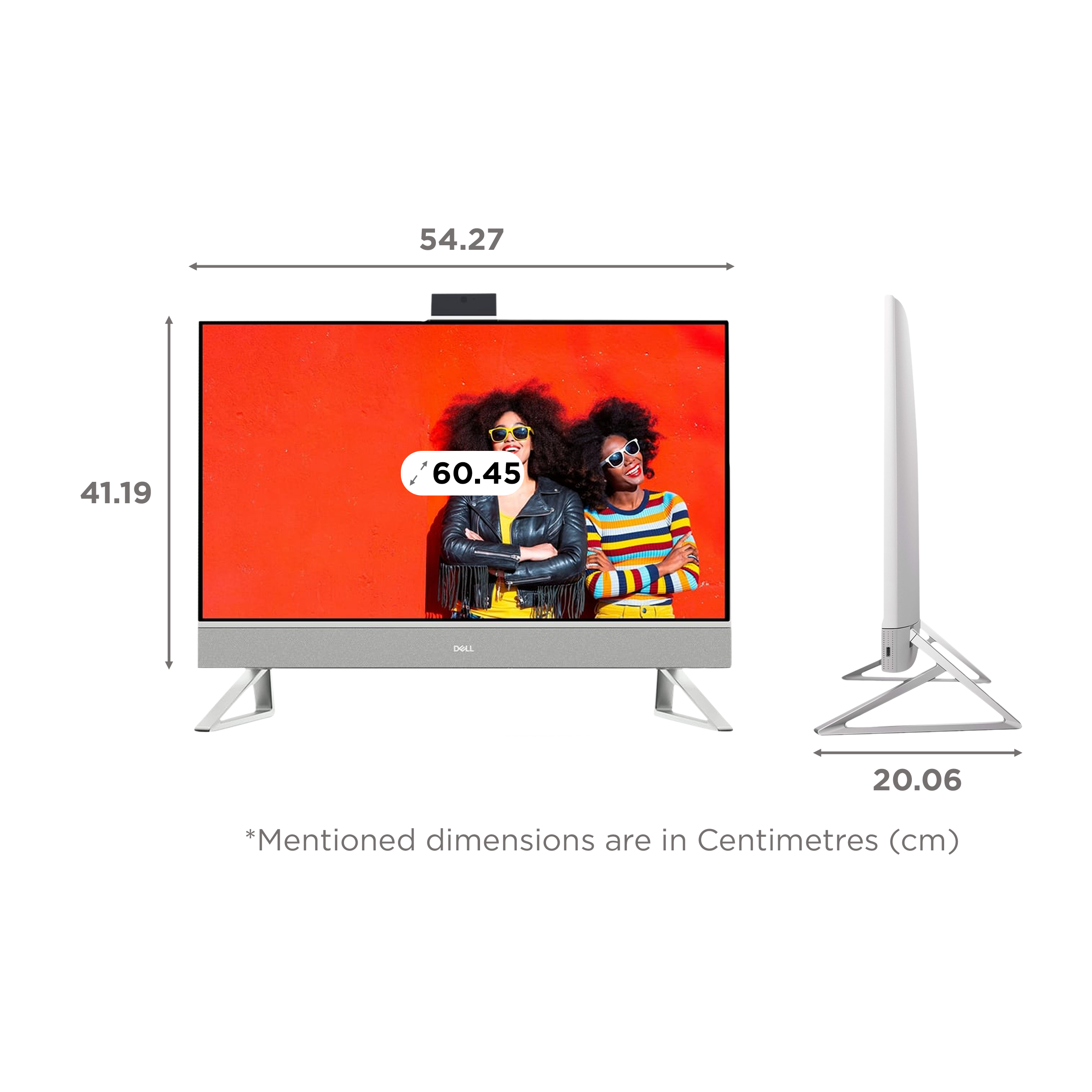 DELL Inspiron 5410 23.8 Inch Full HD Display Intel Core i5 12th Gen Windows 11 Home Desktop (8GB, 1TB HDD, 256GB SSD, Intel UHD)_2