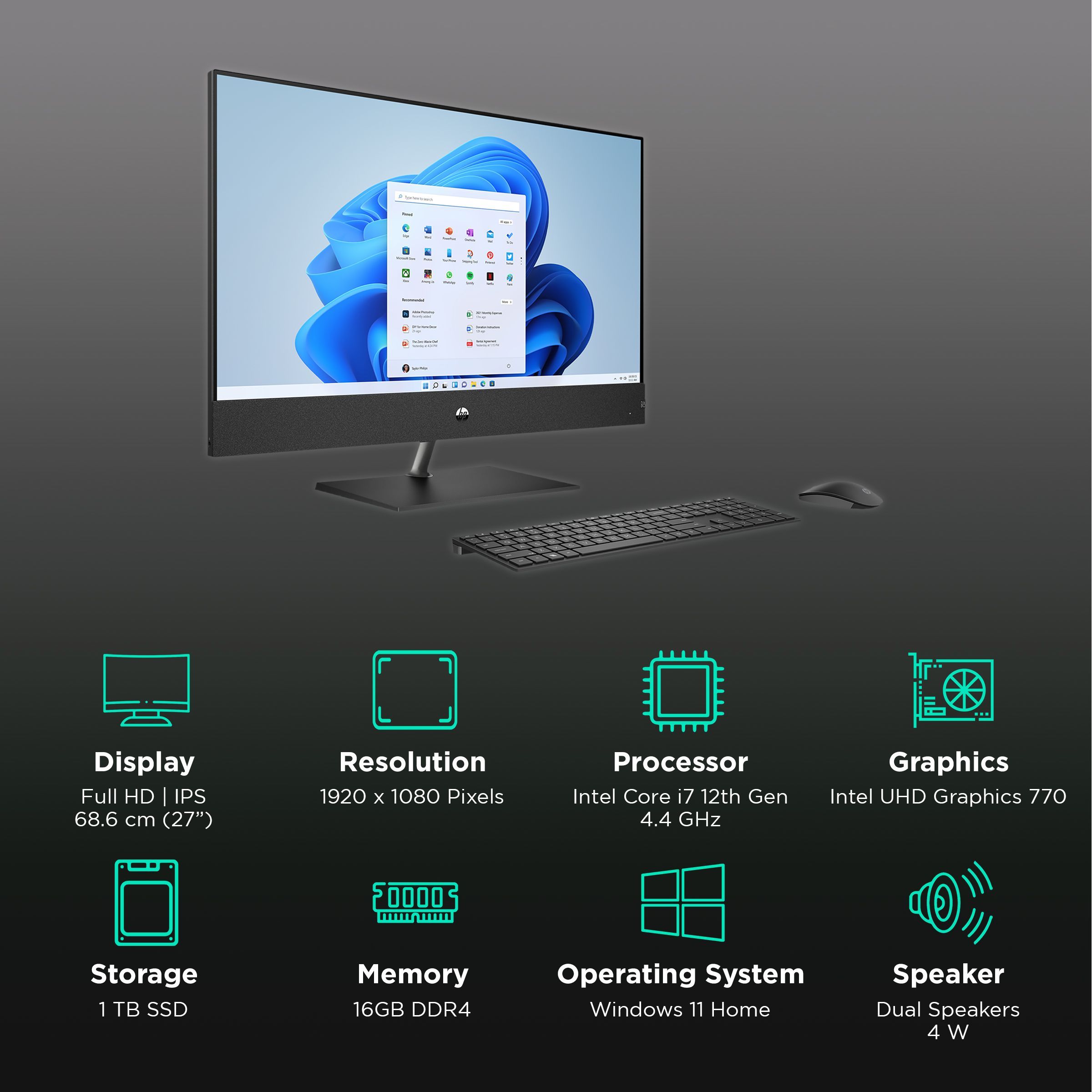 HP 27-ca1142in 27 Inch Full HD IPS Display Intel Core i7 12th Gen Windows 11 Home Desktop (16GB, 1TB SSD, Intel UHD 770) HP 27-ca1142in 27 Inch Full HD IPS Display Intel Core i7 12th Gen Windows 11 Home Desktop (16GB, 1TB SSD, Intel UHD 770)_3