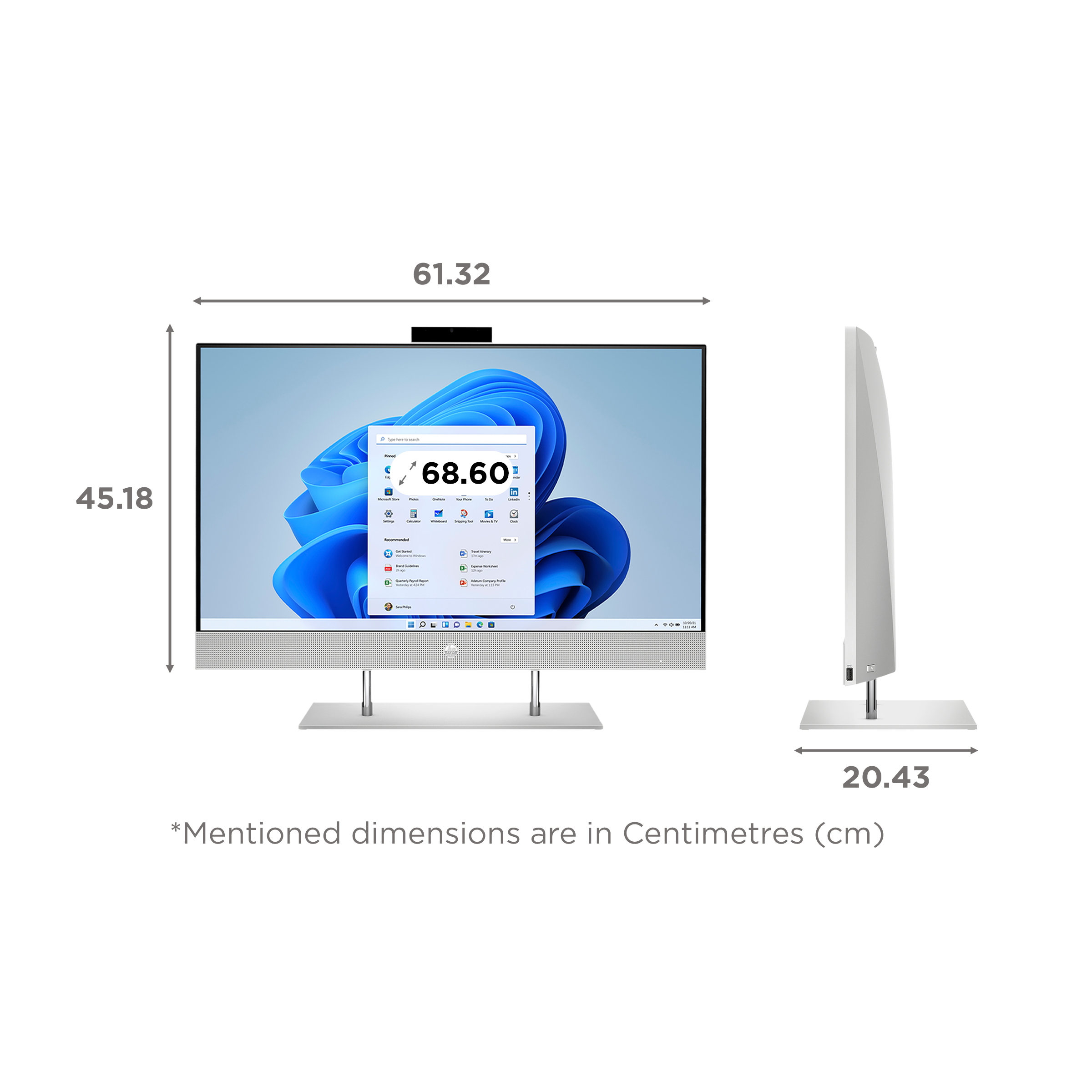 HP 27-dp1222in 27 Inch Full HD IPS Display AMD Ryzen 7 Windows 11 Home Desktop (16GB, 1TB SSD, AMD Radeon)_2