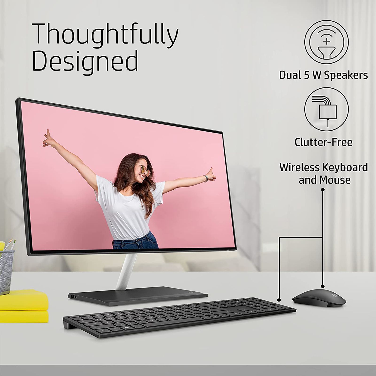 HP 24-ck0678in 23.8 Inch Full HD Display AMD Ryzen 5 Windows 11 Home Desktop (8GB, 512GB SSD, AMD Radeon)_6