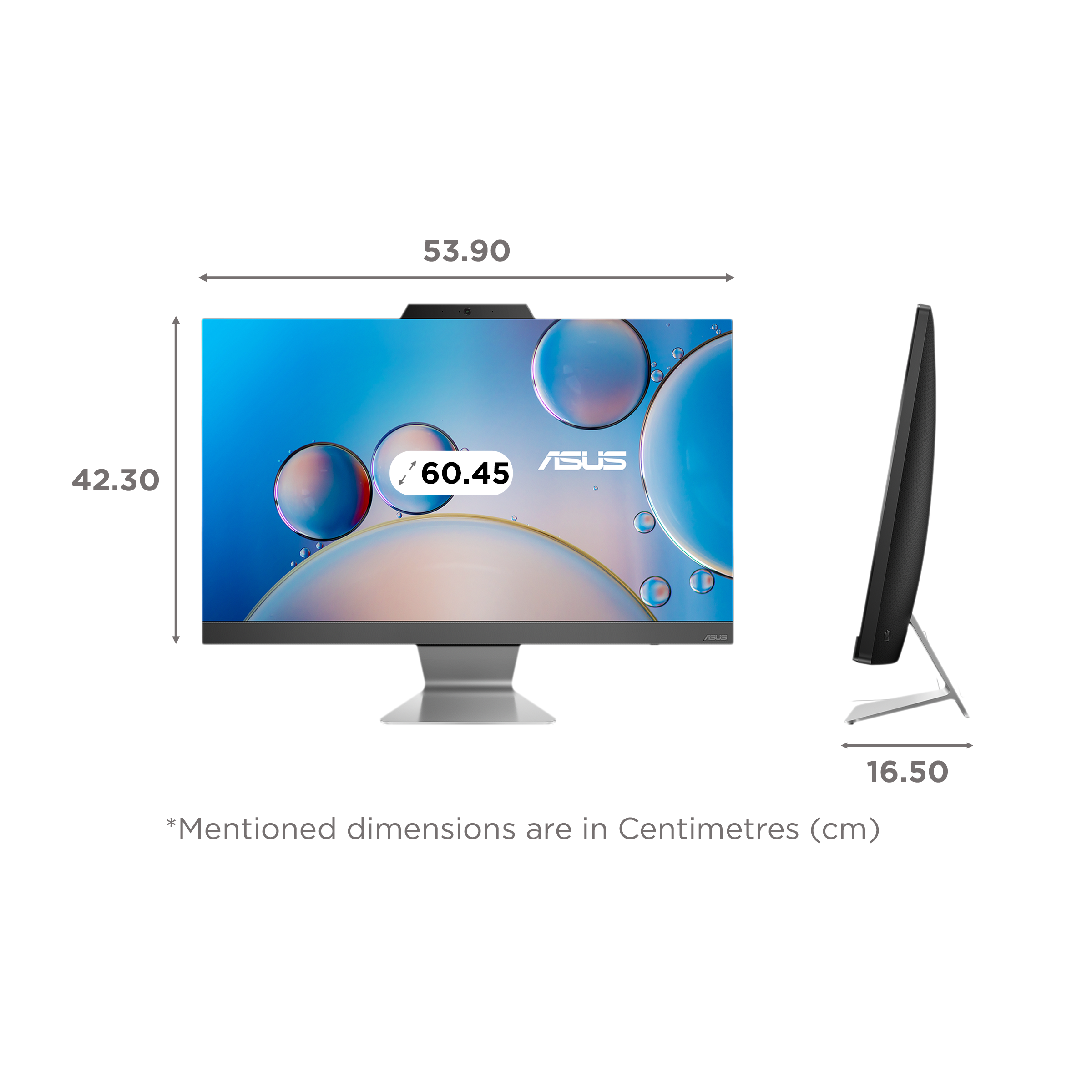 ASUS AiO A3 Series 23.8 Inch Full HD Display Intel Core i5 12th Gen Windows 11 Home Desktop (8GB, 512GB SSD, Intel UHD)_2