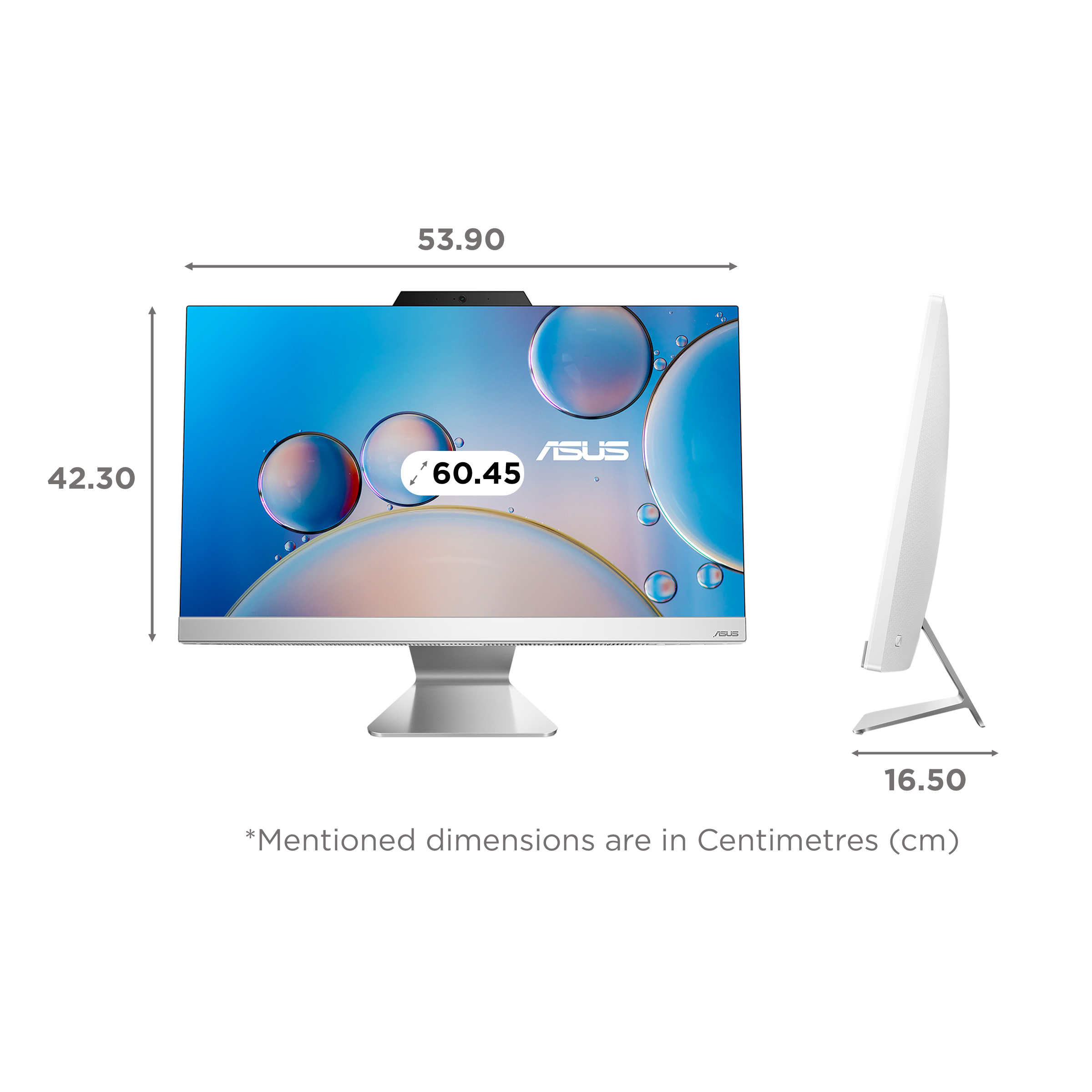 ASUS AiO A3 Series 23.8 Inch Full HD Display Intel Core i5 12th Gen Windows 11 Home Desktop (8GB, 512GB SSD, Intel UHD)_2