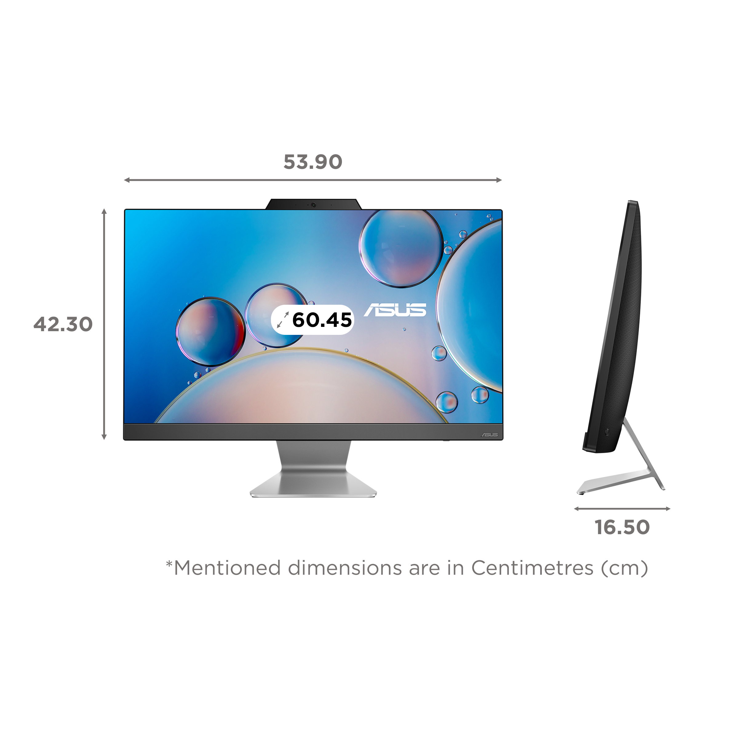 ASUS AiO A3 Series 23.8 Inch Full HD Touch Display Intel Core i5 12th Gen Windows 11 Home Desktop (8GB, 512GB SSD, Intel UHD Graphics)_2