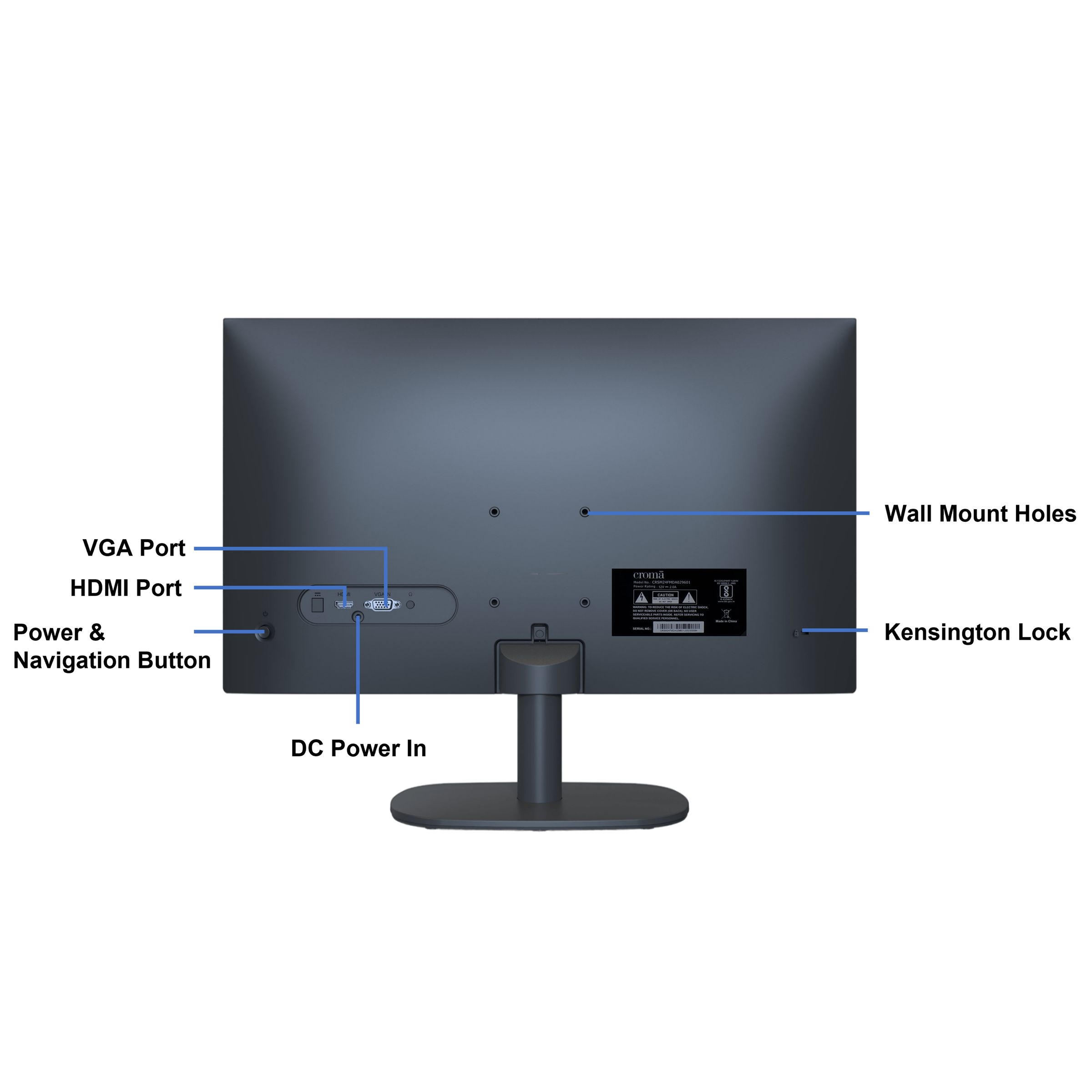 Croma 60.9 cm (24 inch) Full HD VA Panel LED Monitor With Built-in Speaker Croma 60.9 cm (24 inch) Full HD VA Panel LED Monitor With Built-in Speaker_11