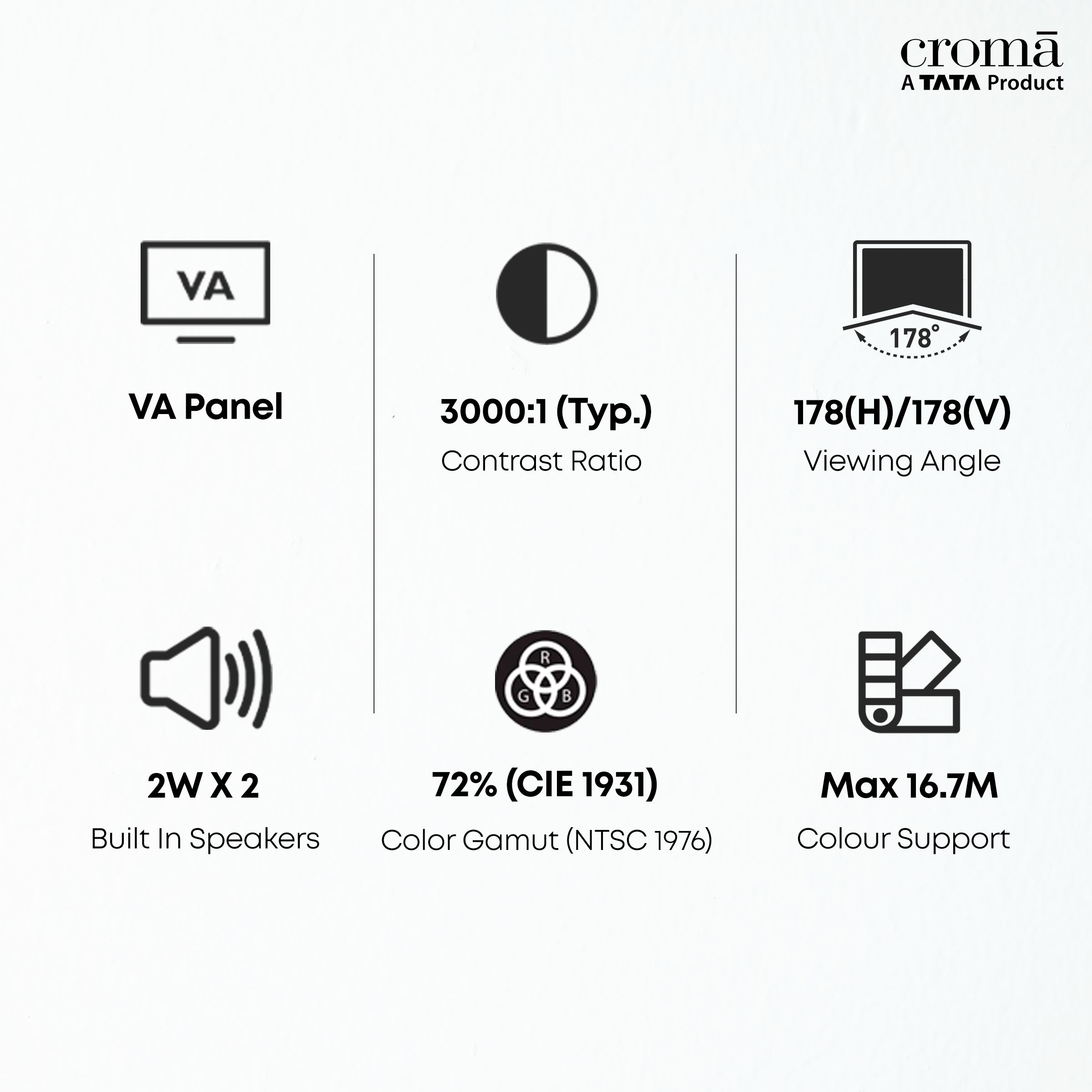 Croma 60.9 cm (24 inch) Full HD VA Panel LED Monitor With Built-in Speaker Croma 60.9 cm (24 inch) Full HD VA Panel LED Monitor With Built-in Speaker_12