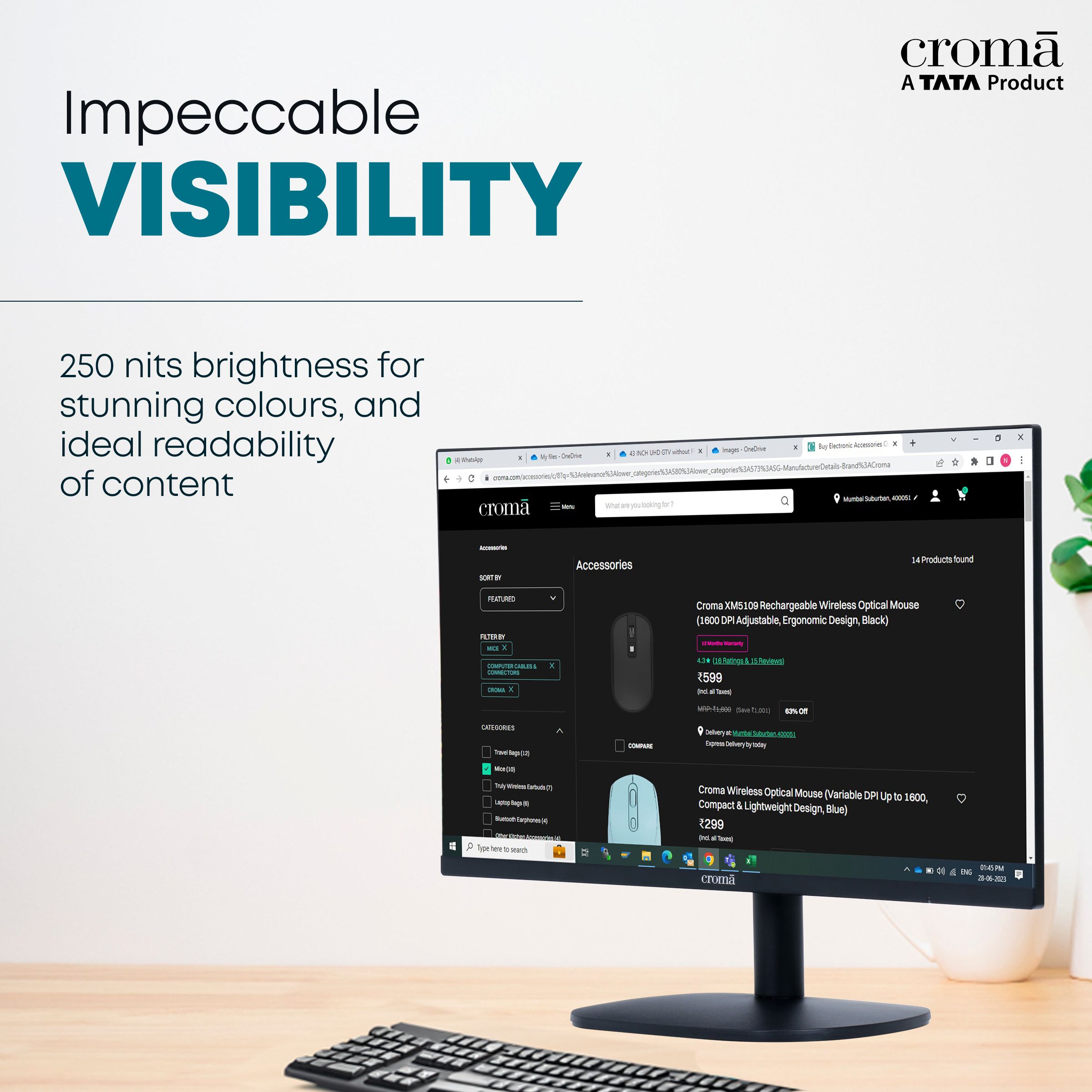 Croma 60.9 cm (24 inch) Full HD VA Panel LED Monitor With Built-in Speaker Croma 60.9 cm (24 inch) Full HD VA Panel LED Monitor With Built-in Speaker_13