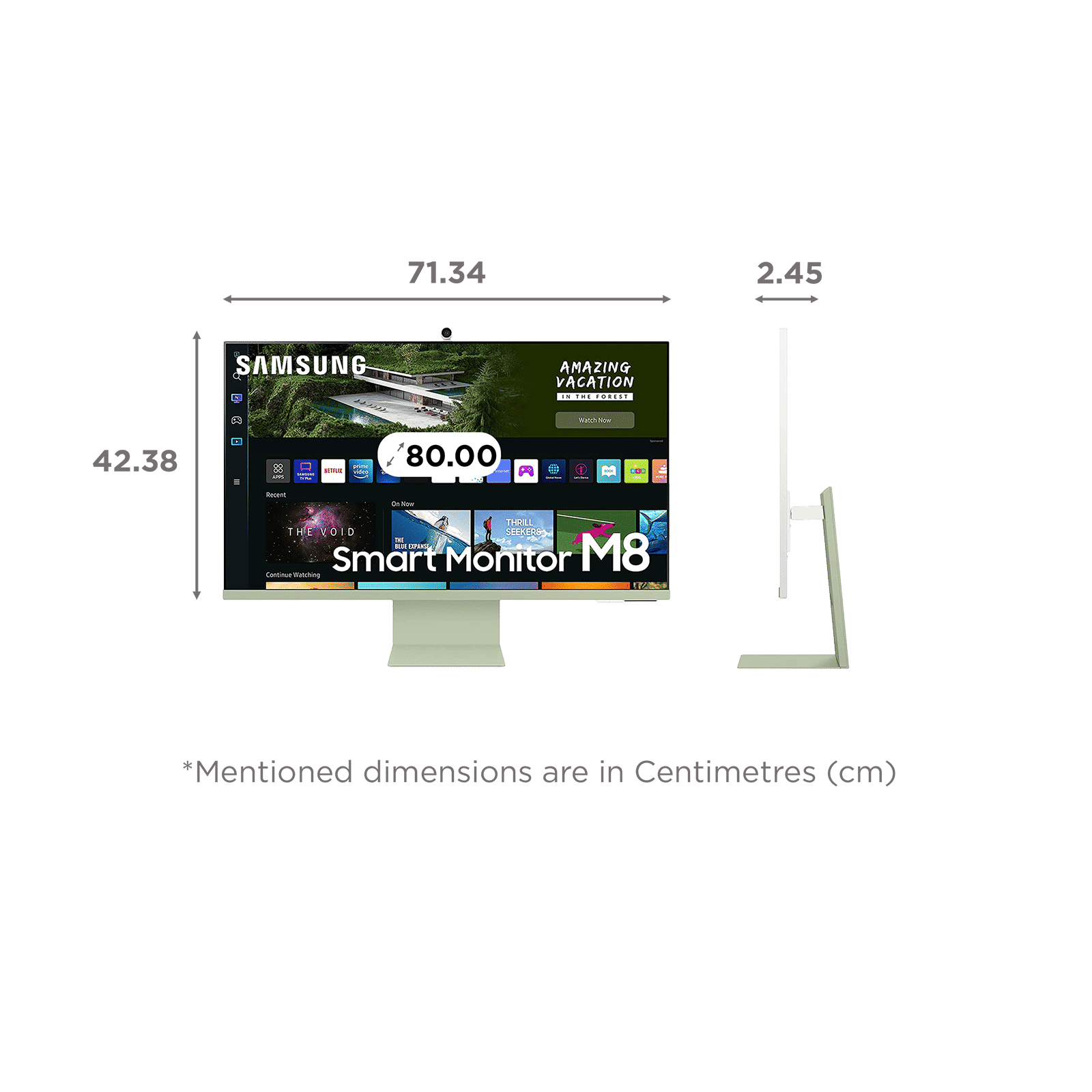 SAMSUNG M8 80 cm (32 inch) Ultra HD 4K VA Panel LED Ultra Wide Height Adjustable Monitor with Flicker-Free Technology SAMSUNG M8 80 cm (32 inch) Ultra HD 4K VA Panel LED Ultra Wide Height Adjustable Monitor with Flicker-Free Technology_2