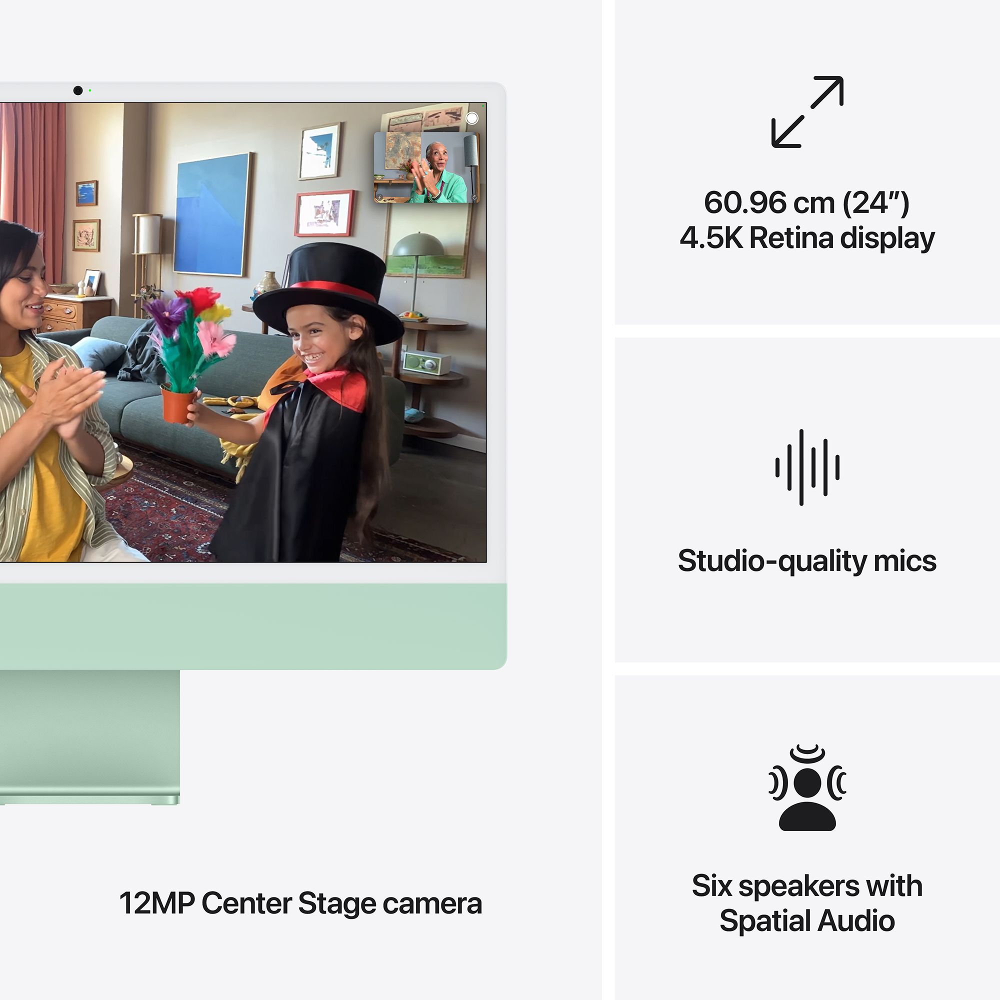 Apple iMac 24 Inch 4.5K Retina Display 2024 (16GB, 256GB, M4 Chip, macOS Sequoia, Green) Apple iMac 24 Inch 4.5K Retina Display 2024 (16GB, 256GB, M4 Chip, macOS Sequoia, Green)_7