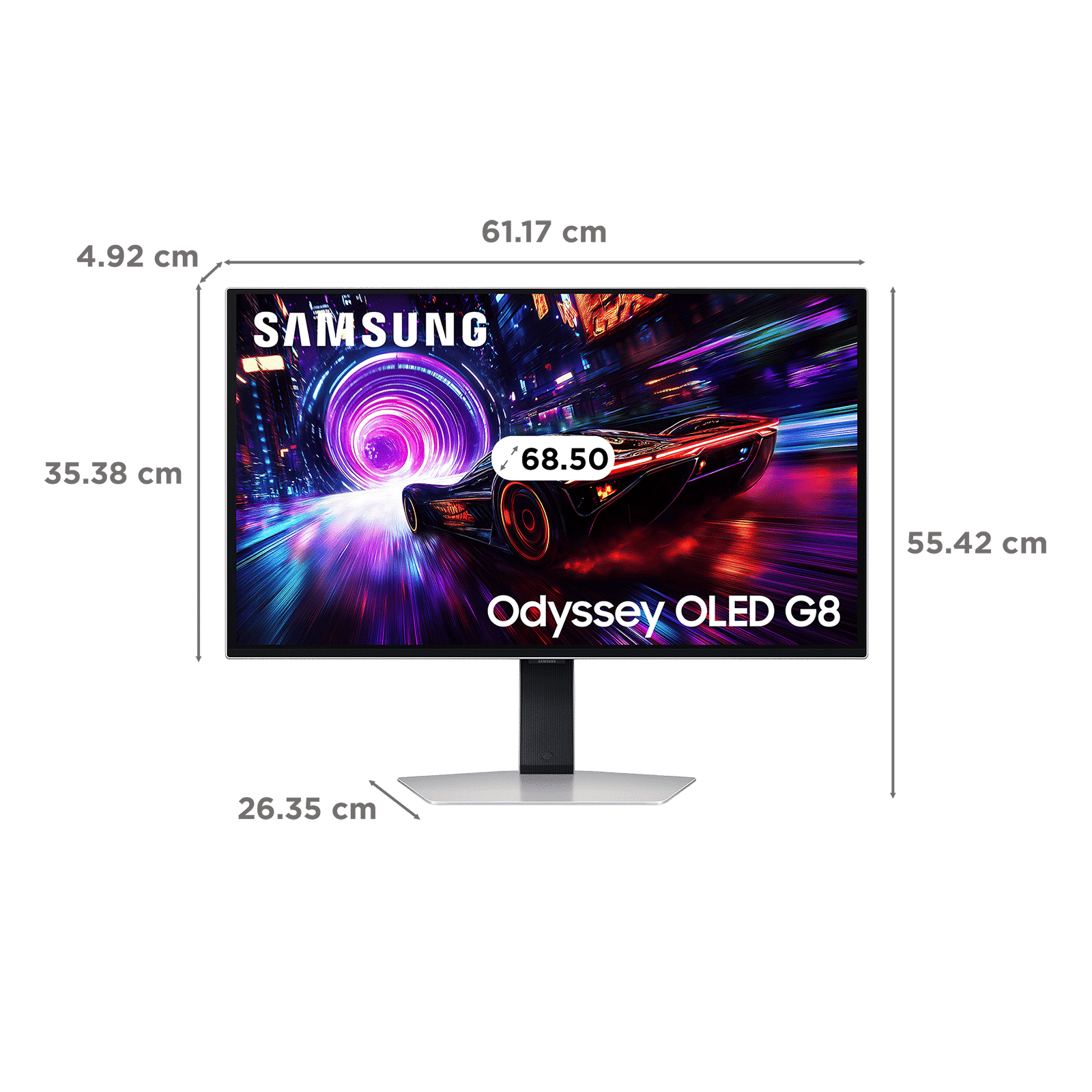 SAMSUNG Odyssey G8 68.5 cm (27 inch) 4K Ultra HD OLED Panel Ultra Wide Height Adjustable Gaming Monitor with Glare Free Technology SAMSUNG Odyssey G8 68.5 cm (27 inch) 4K Ultra HD OLED Panel Ultra Wide Height Adjustable Gaming Monitor with Glare Free Technology_2