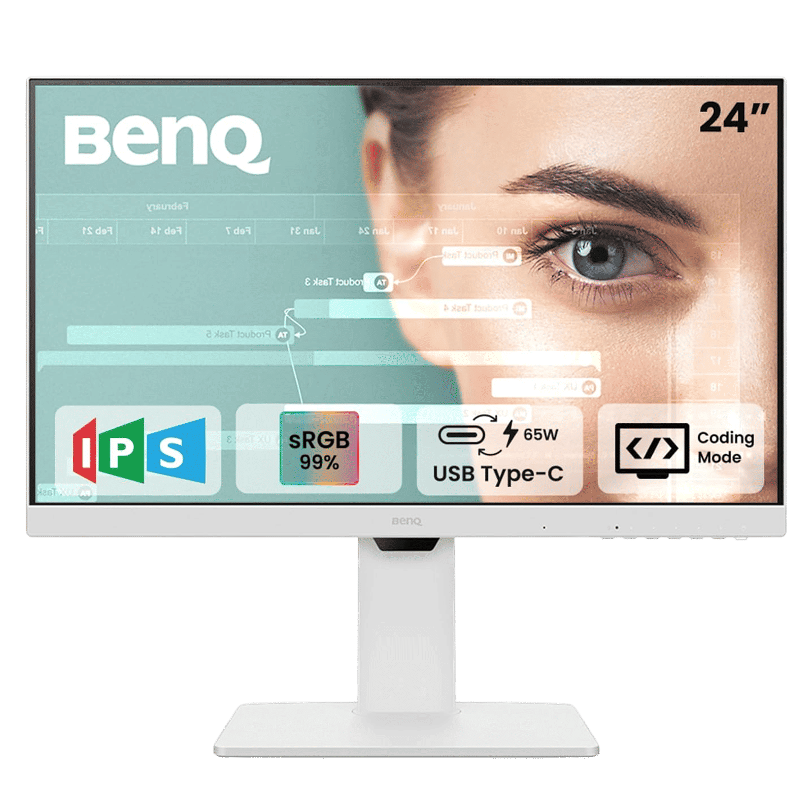 BenQ 60.45 cm (23.8 inch) Full HD IPS Panel LCD Height Adjustable Monitor with LED Backlight BenQ 60.45 cm (23.8 inch) Full HD IPS Panel LCD Height Adjustable Monitor with LED Backlight_1