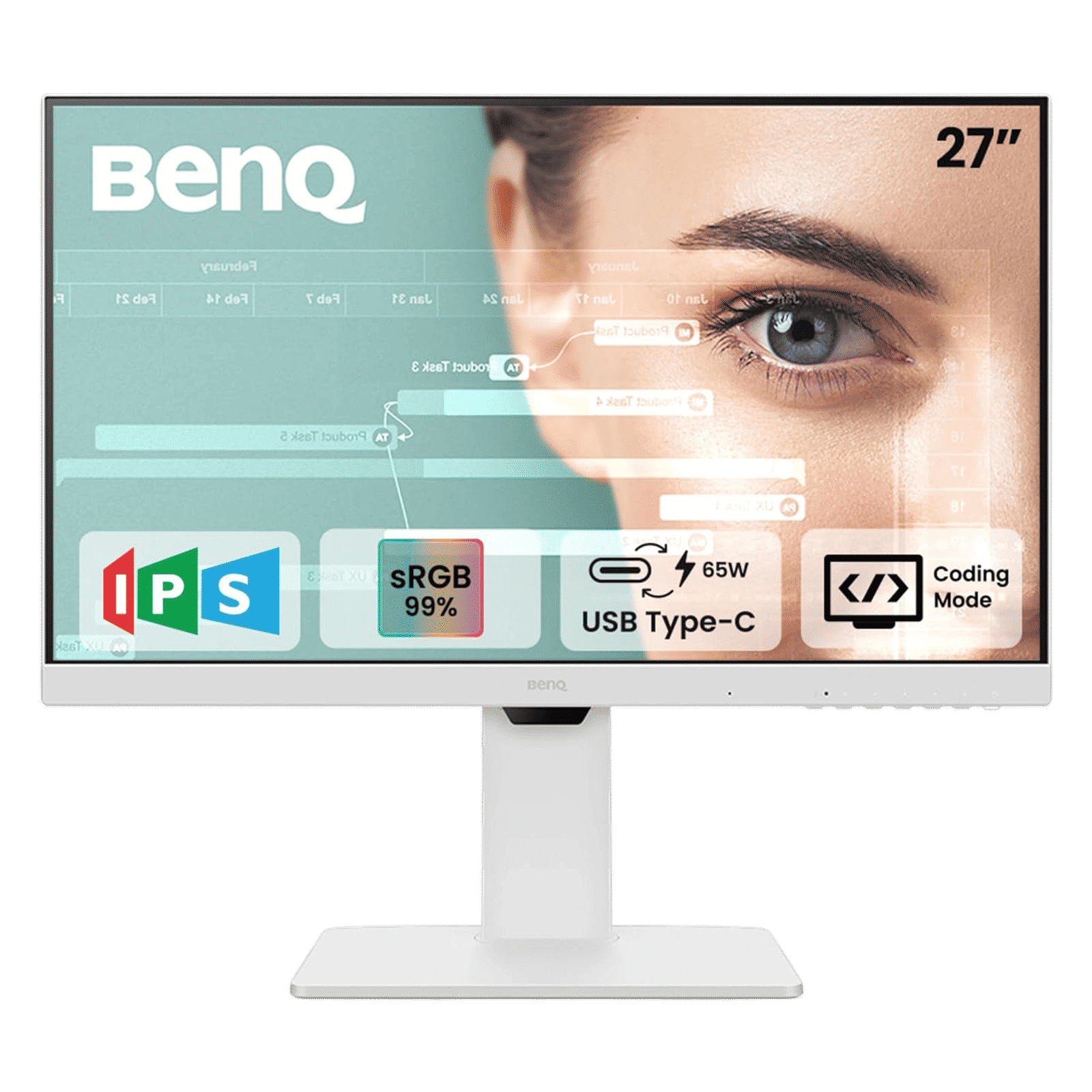 BenQ 68.58 cm (27 inch) Full HD IPS Panel LED Height Adjustable Monitor with 4W Inbuilt Speakers_1