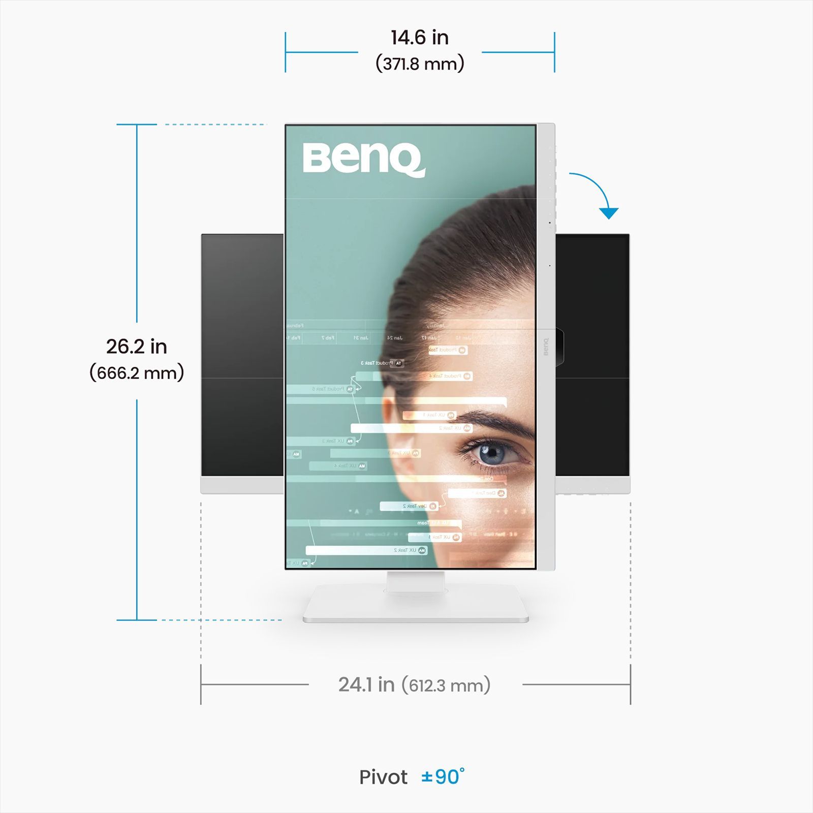 BenQ 68.58 cm (27 inch) Full HD IPS Panel LED Height Adjustable Monitor with 4W Inbuilt Speakers_9