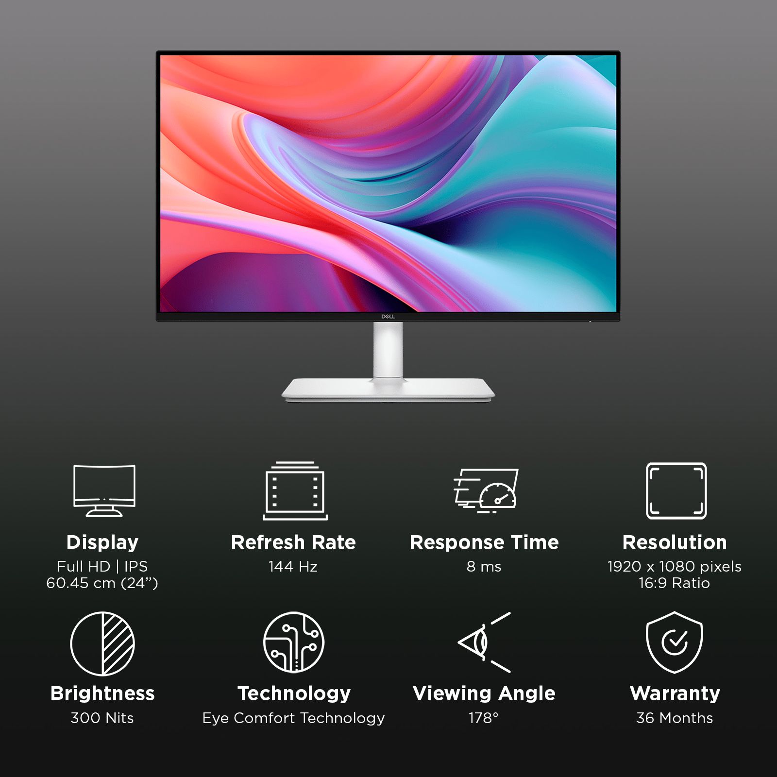 DELL Plus 60.45 cm (24 inch) Full HD IPS Panel Height Adjustable Monitor with TUV Rheinland 4-Star Eye Comfort_3