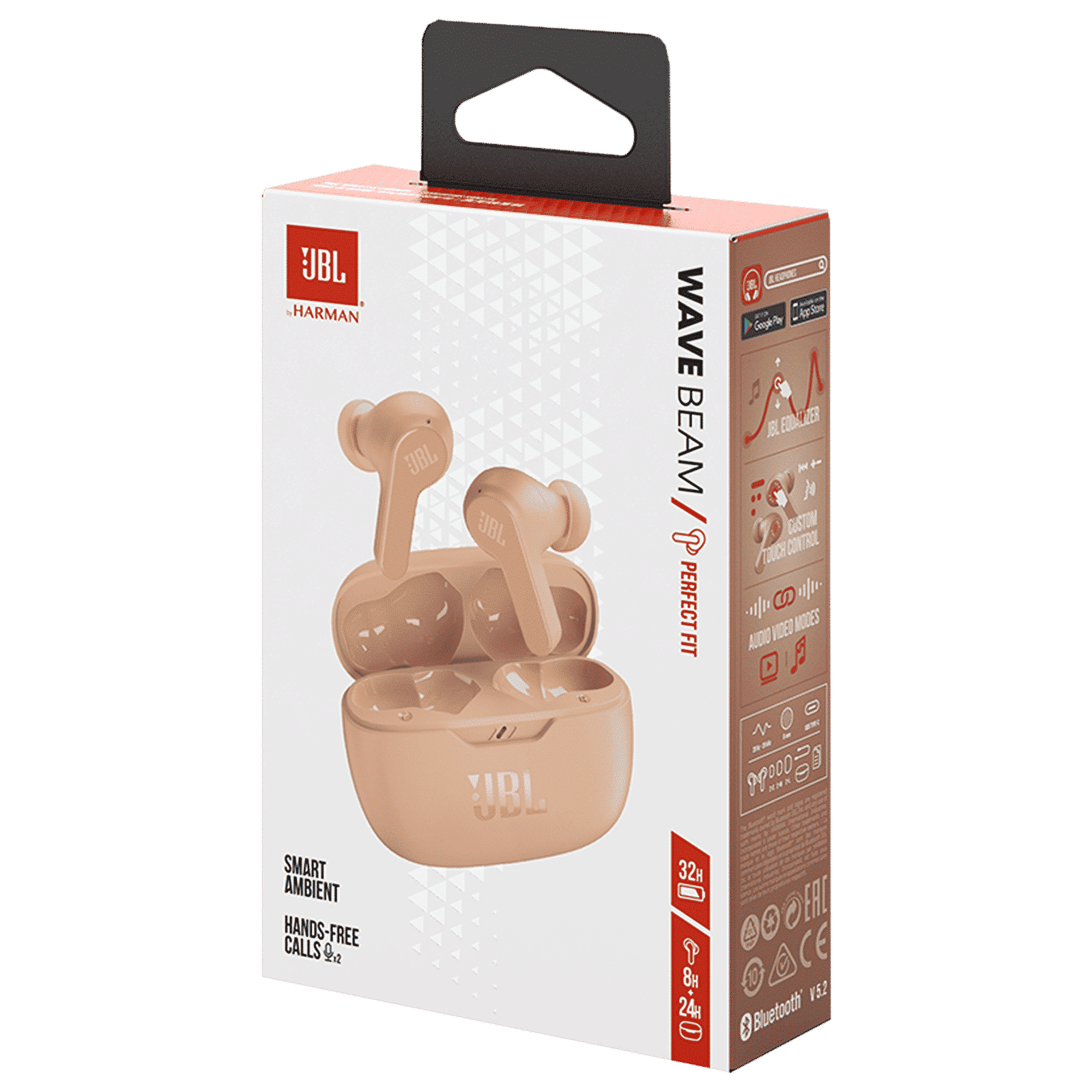 JBL Wave Beam JBLWBEAMBEG TWS Earbuds (IP54 Water Resistant, Deep Bass Sound, Beige)_12