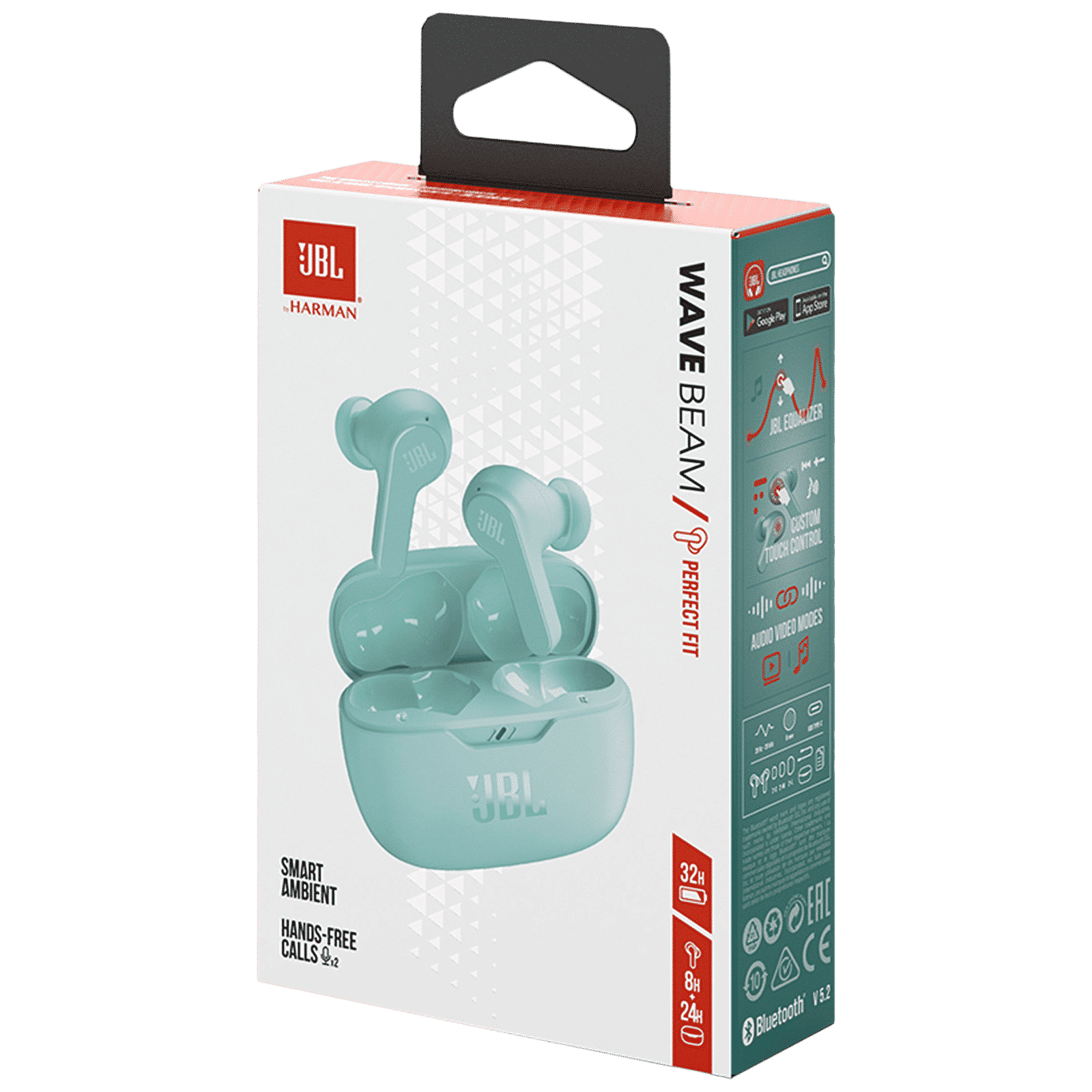 JBL Wave Beam JBLWBEAMMIT TWS Earbuds (IP54 Water Resistant, Deep Bass Sound, Mint)_12