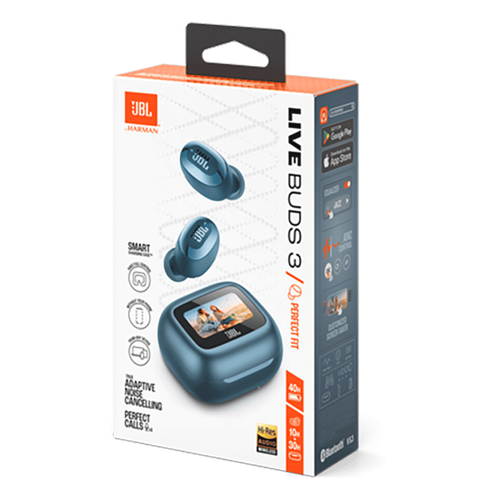 JBL Live Buds 3 TWS Earbuds with Adaptive Noise Cancellation (IP55 Water Resistant, Touchscreen Display, Blue) JBL Live Buds 3 TWS Earbuds with Adaptive Noise Cancellation (IP55 Water Resistant, Touchscreen Display, Blue)_12