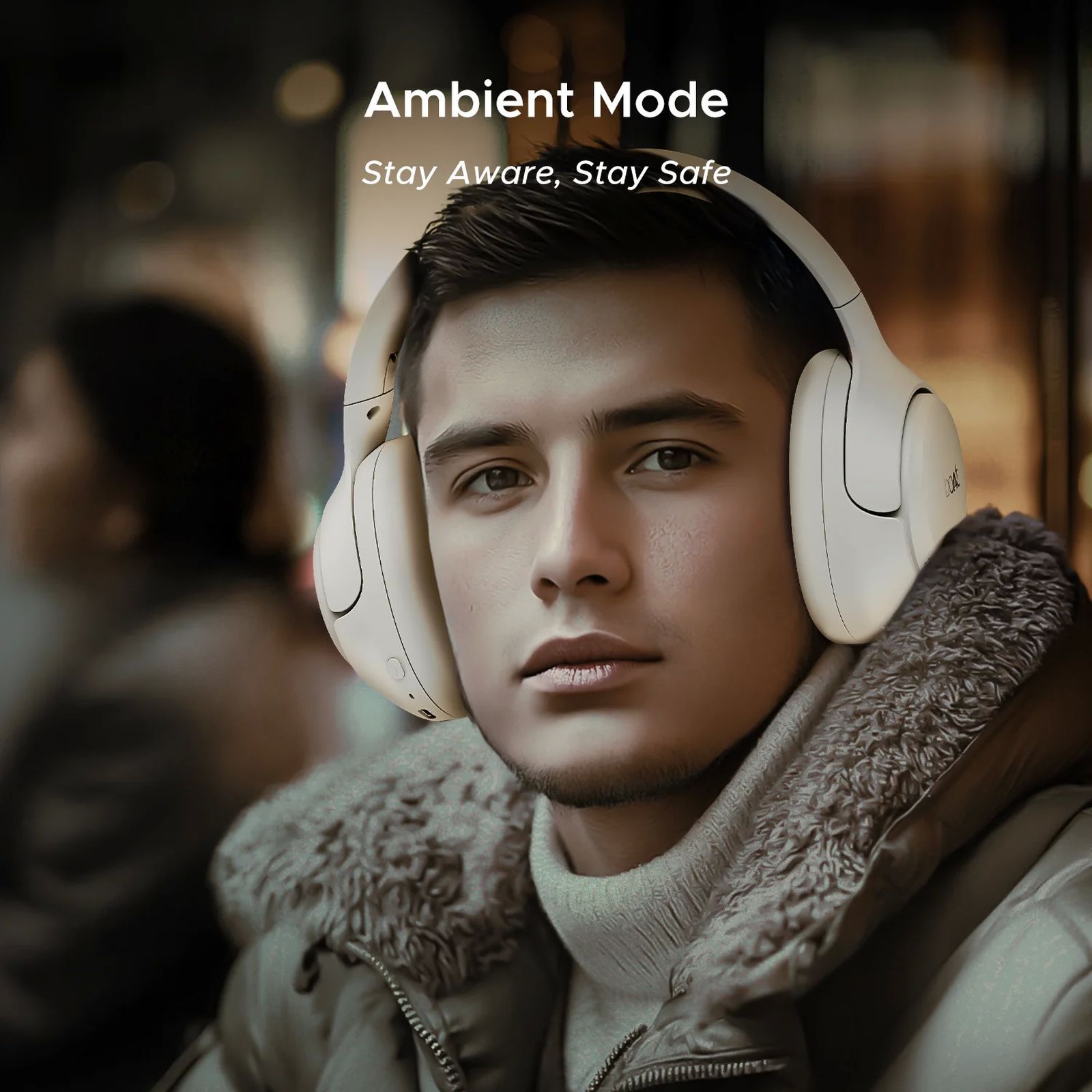 boAt Rockerz 551 ANC Pro Bluetooth Headphone with Mic (Active Noise Cancellation, Over Ear, Hazel Beige)_6