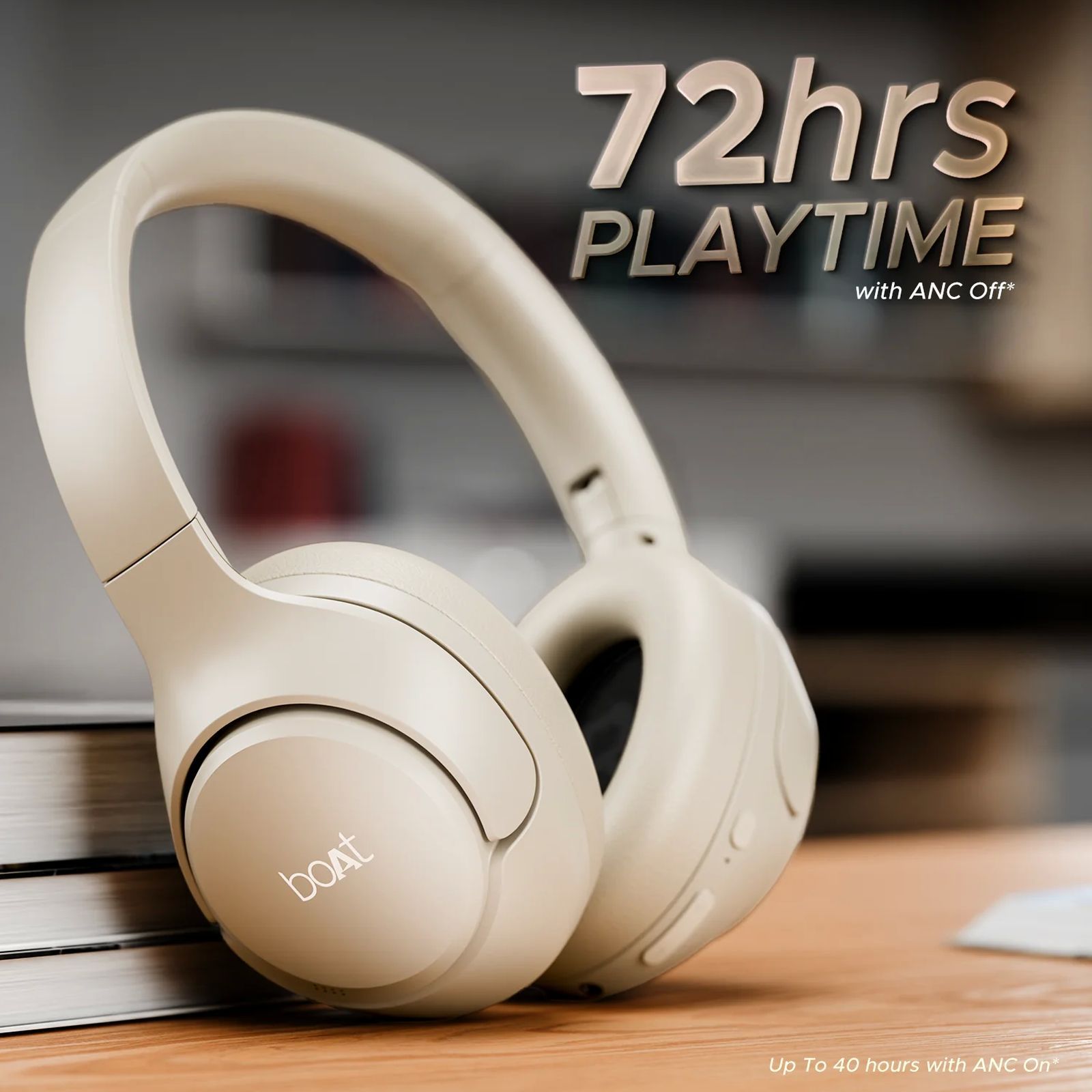 boAt Rockerz 551 ANC Pro Bluetooth Headphone with Mic (Active Noise Cancellation, Over Ear, Hazel Beige)_3