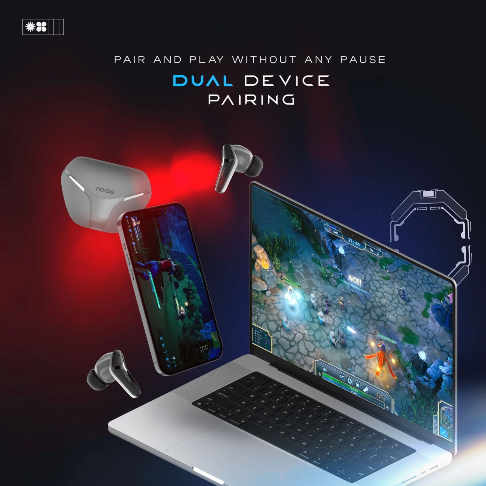 noise Buds MVP 102 TWS Earbuds with Environmental Noise Cancellation (IPX5 Water Resistant, Up to 60 Hours Playtime, Rogue Grey)_9