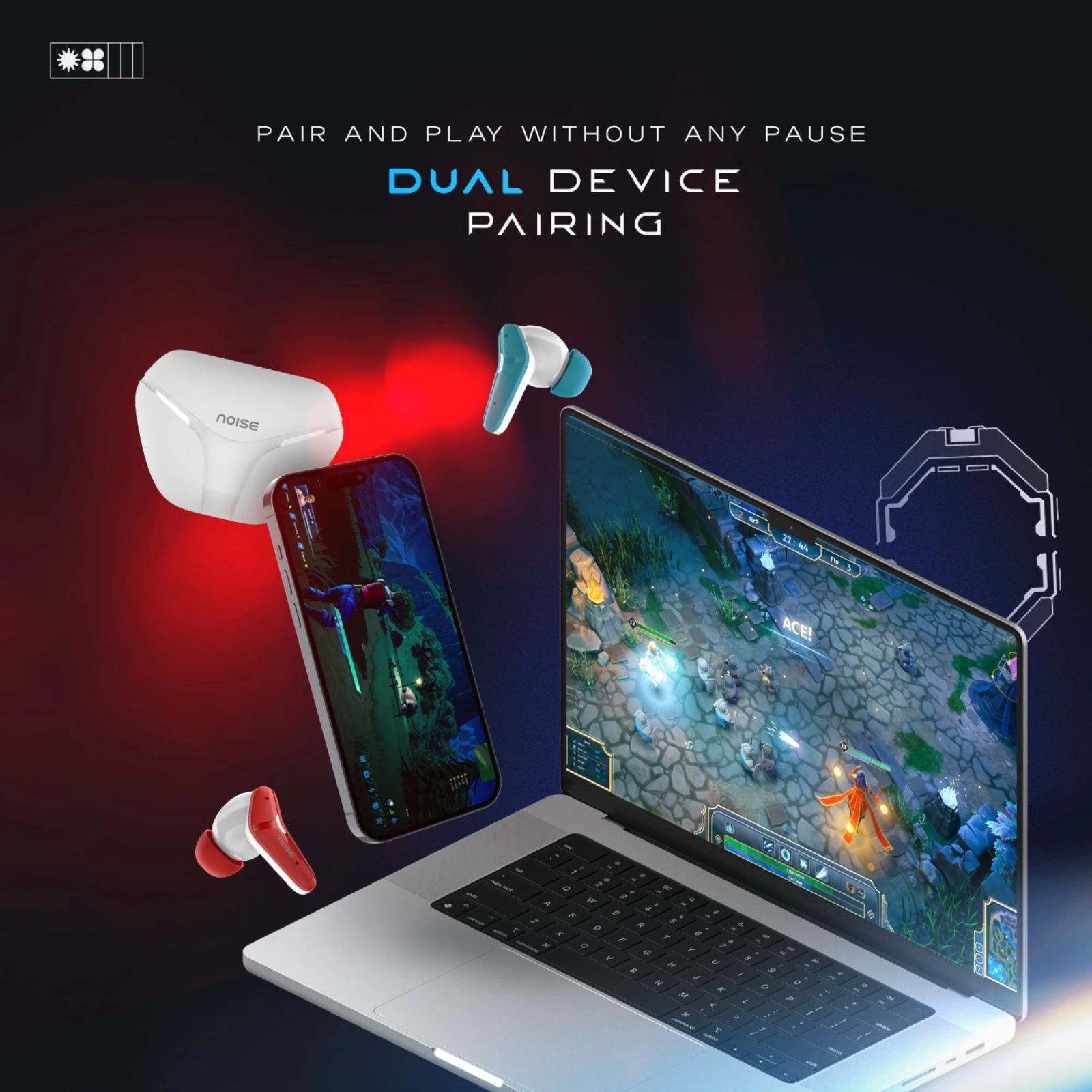 noise Buds MVP 102 TWS Earbuds with Environmental Noise Cancellation (IPX5 Water Resistant, Up to 60 Hours Playtime, Valant White)_9