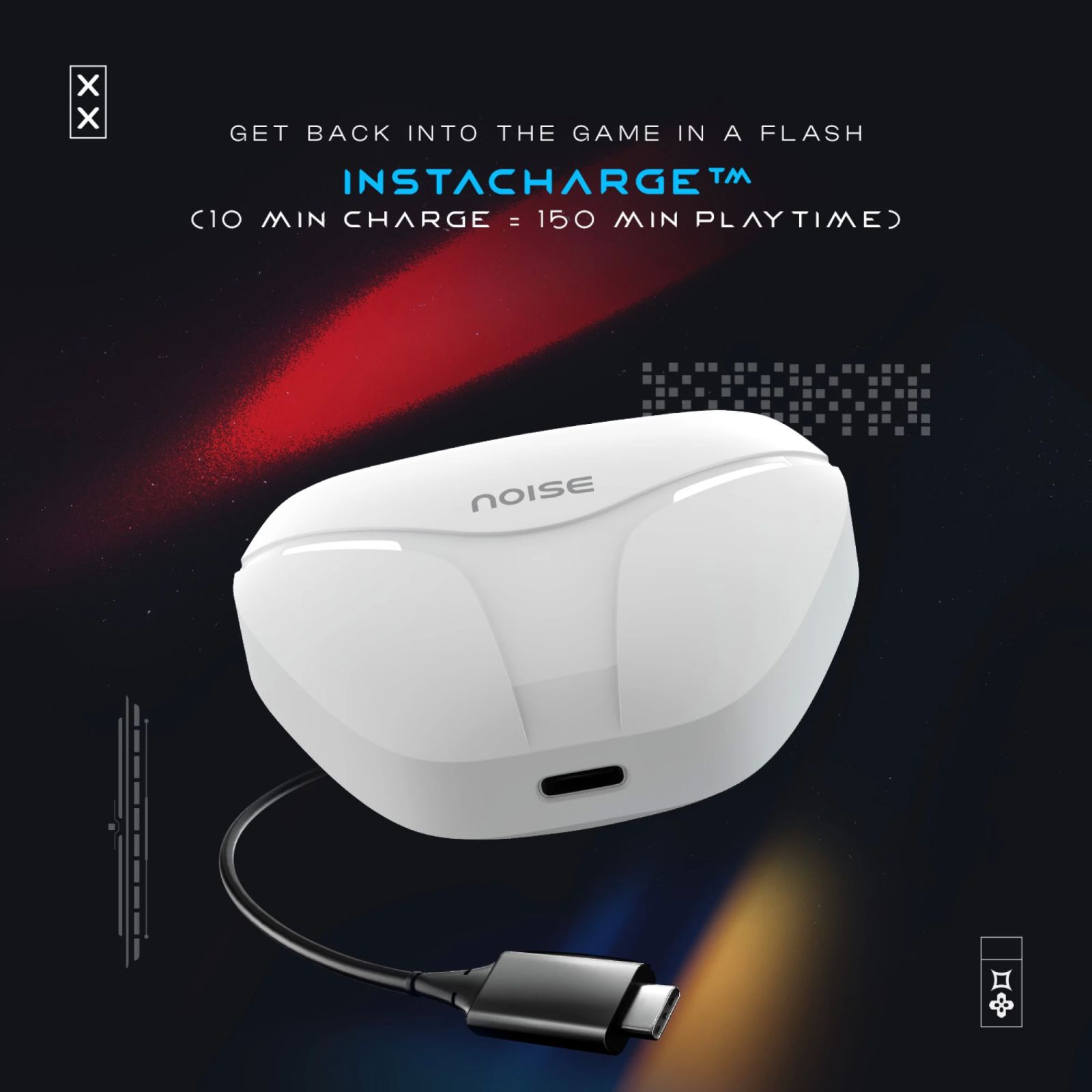 noise Buds MVP 102 TWS Earbuds with Environmental Noise Cancellation (IPX5 Water Resistant, Up to 60 Hours Playtime, Valant White)_5