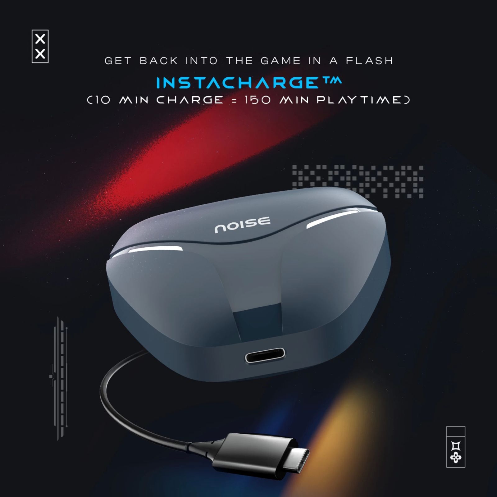 noise Buds MVP 102 TWS Earbuds with Environmental Noise Cancellation (IPX5 Water Resistant, Up to 60 Hours Playtime, Beast Blue)_6