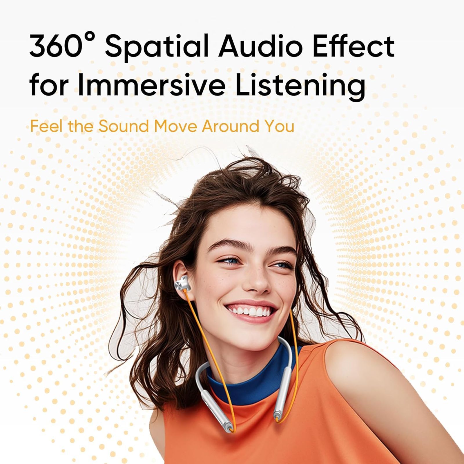 realme Buds Wireless 5 Neckband with Active Noise Cancellation (IP55 Dust & Water Resistant, Smart De-Wind Technology, Dawn Silver)_9