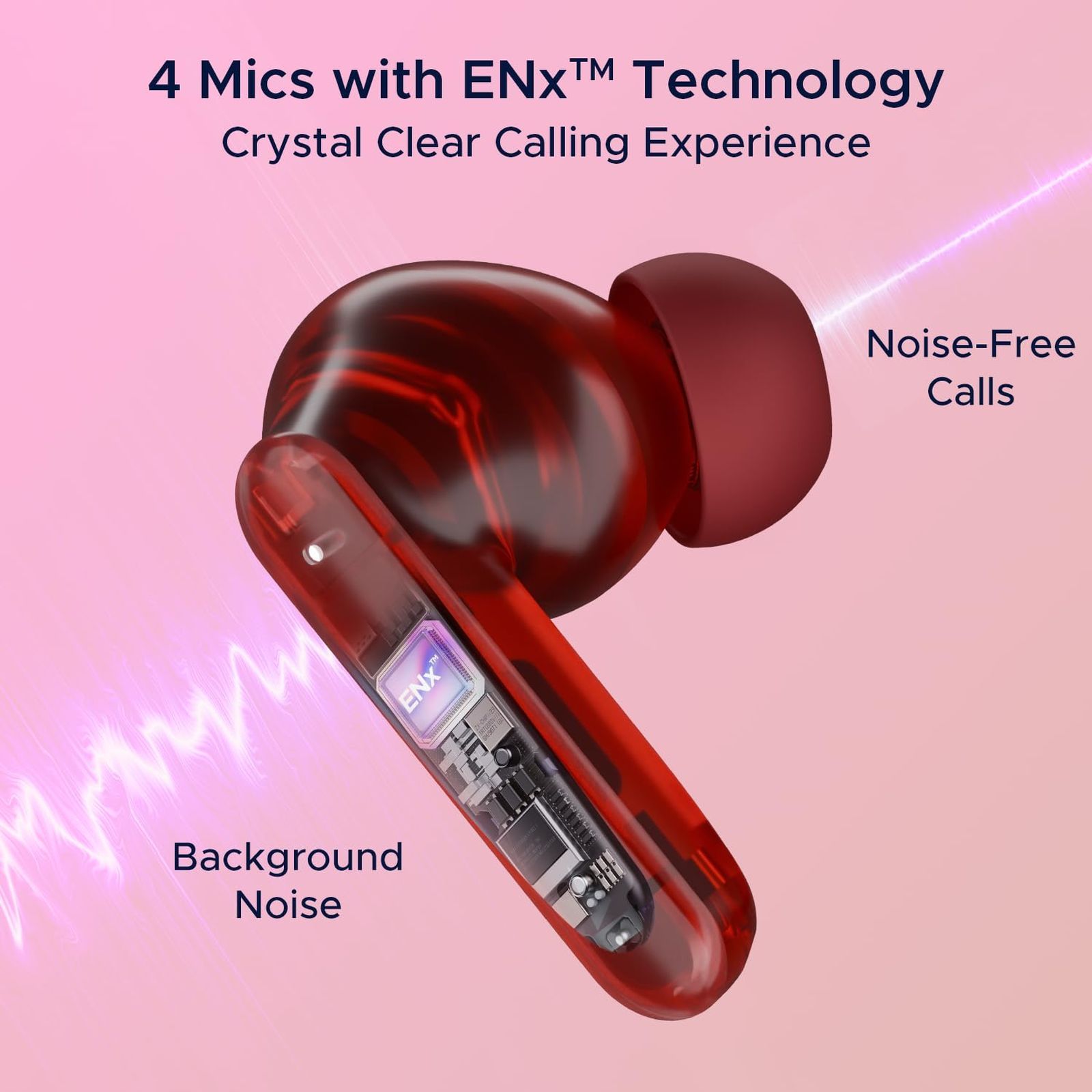boAt Airdopes 191 ANC TWS Earbuds with Active Noise Cancellation (IPX5 Splash Resistant, 4Mics ENx, Pellucid Red)_5